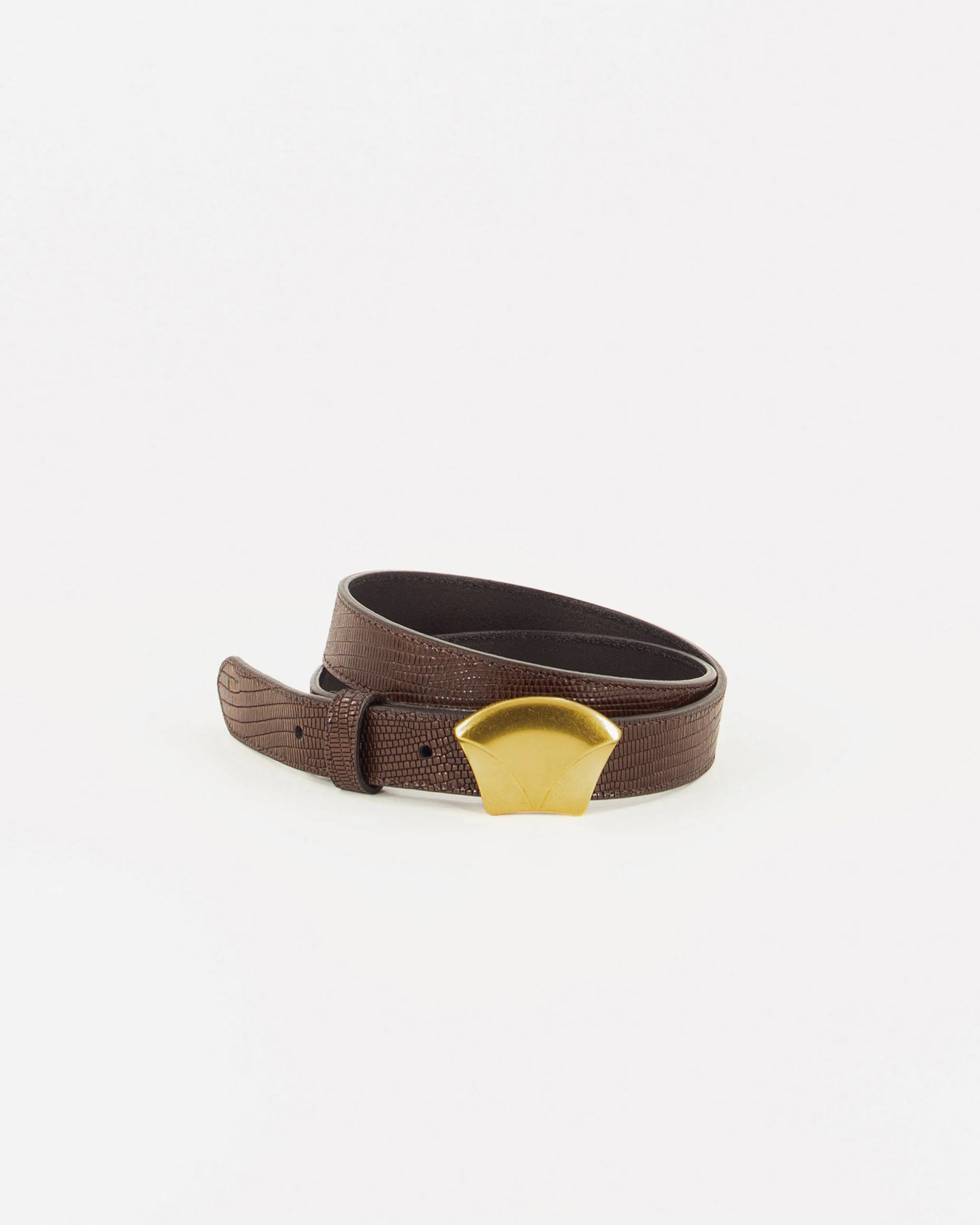 SESSUN belt "Diviluz" browny lezard