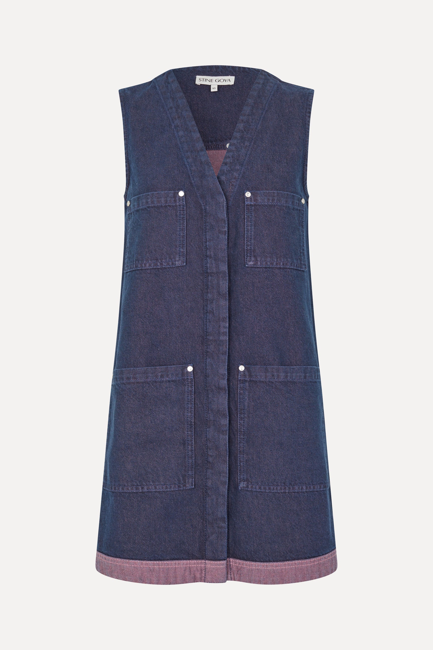 STINE GOYA Vest pocket mini dress dusky