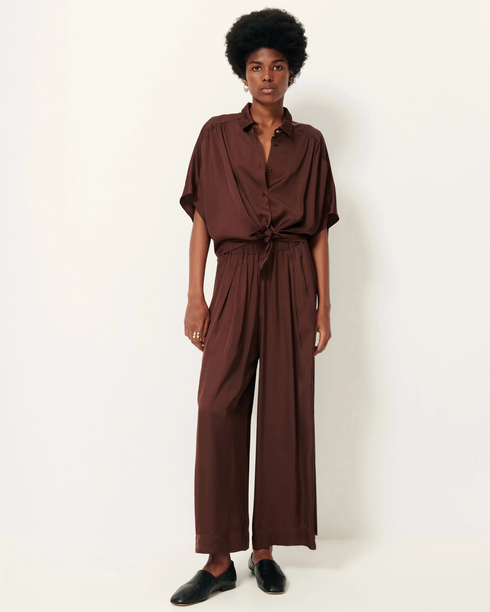 SESSUN Pants "Isla night" moka