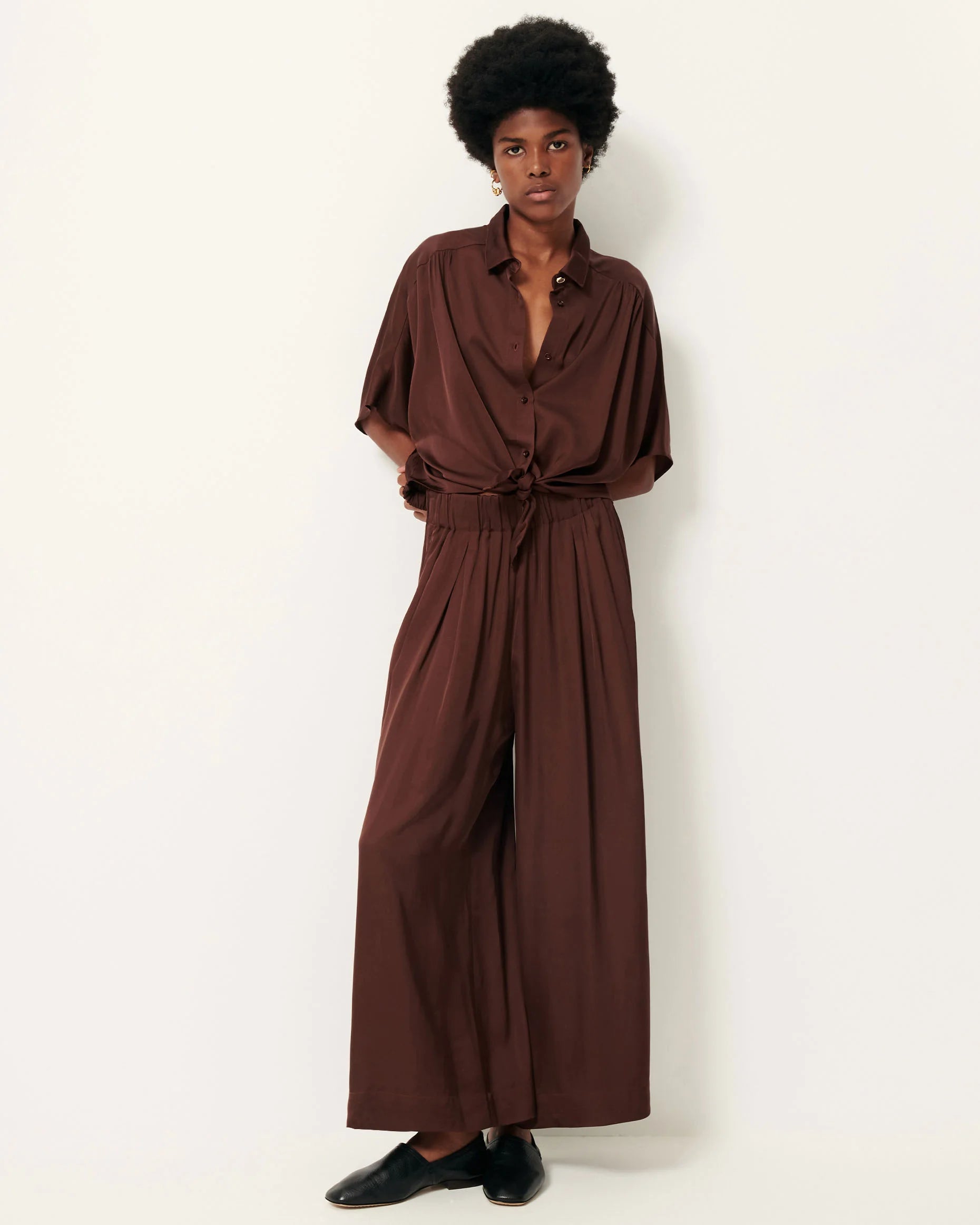 SESSUN Pants "Isla night" moka