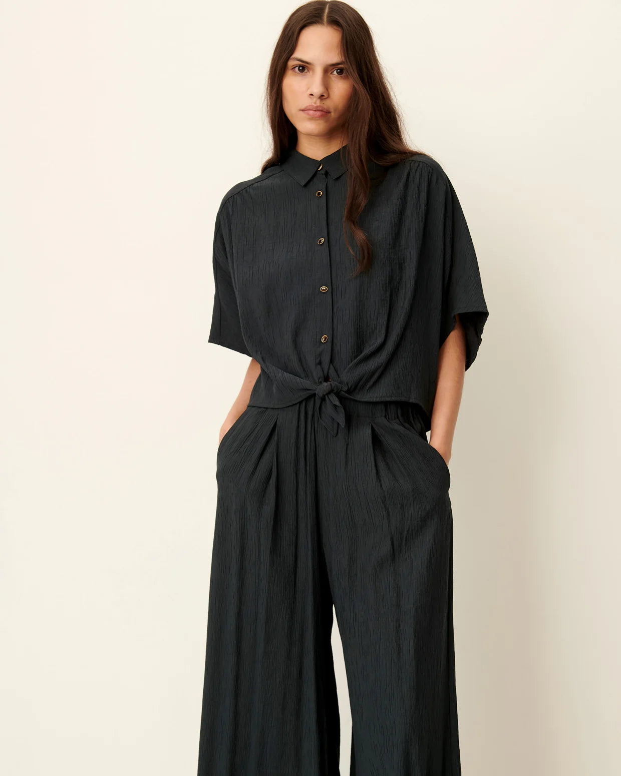 SESSUN Shirt "Alfassa" smoke green