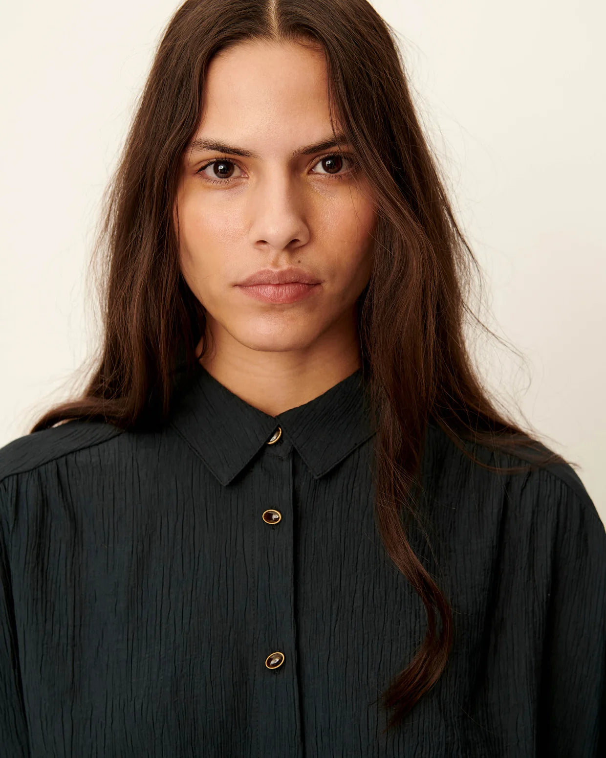 SESSUN Shirt "Alfassa" smoke green