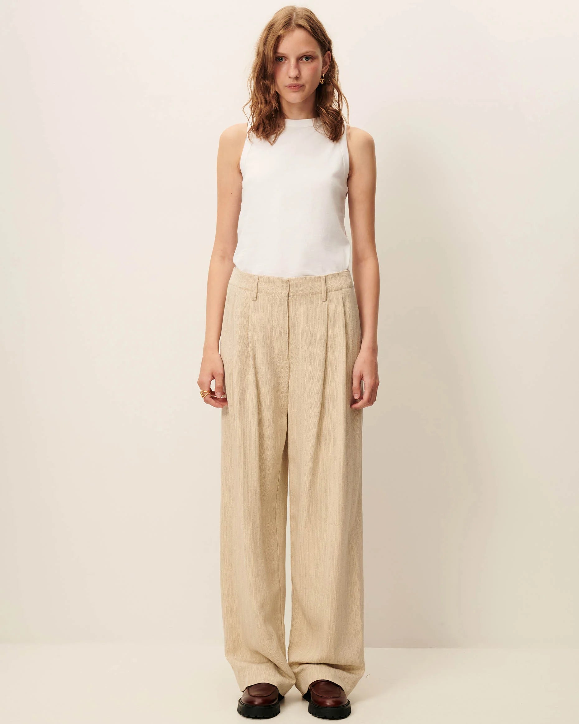 SESSUN Pants "Bodaman" milkyblack