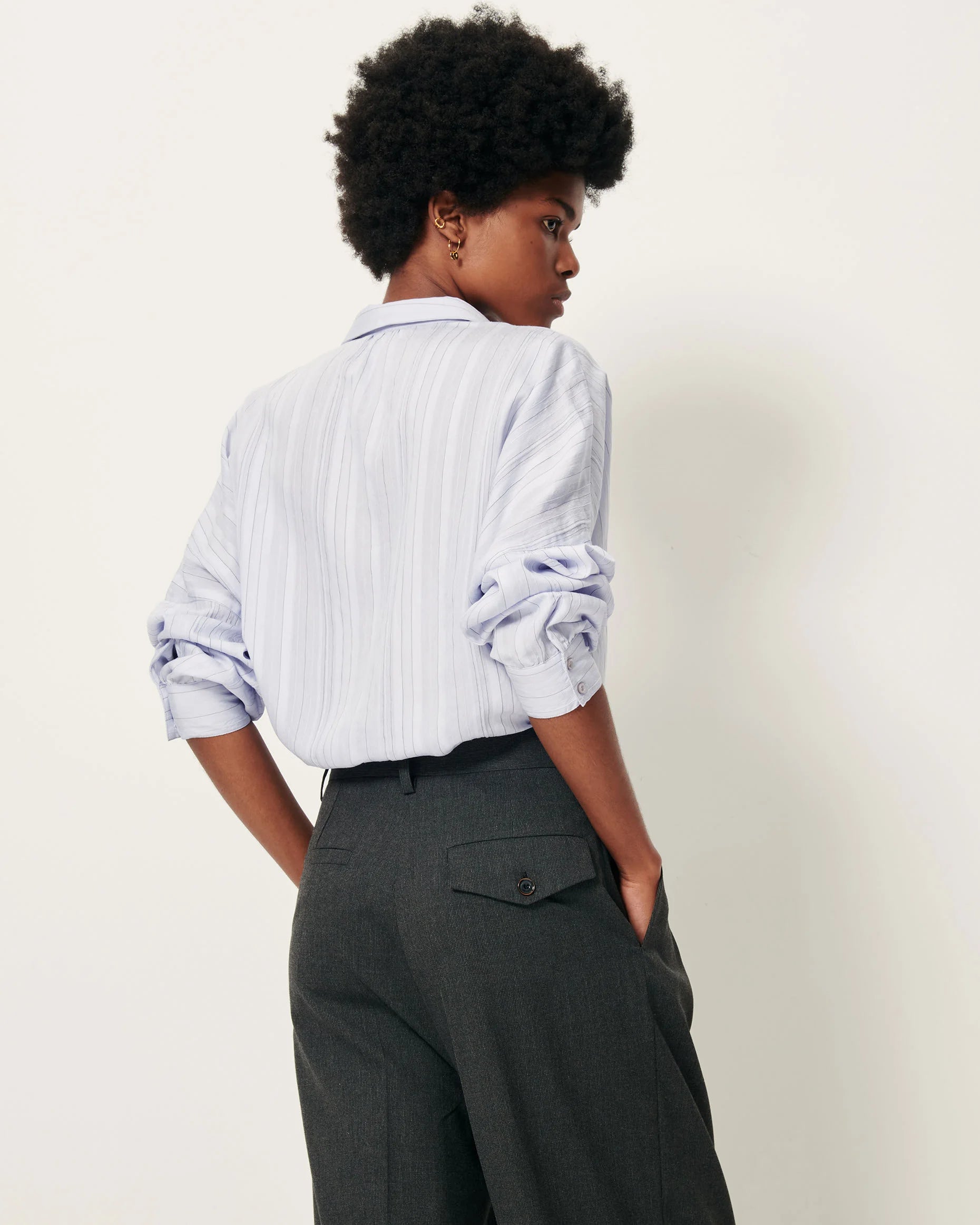 SESSUN Shirt "Botan" Celeste