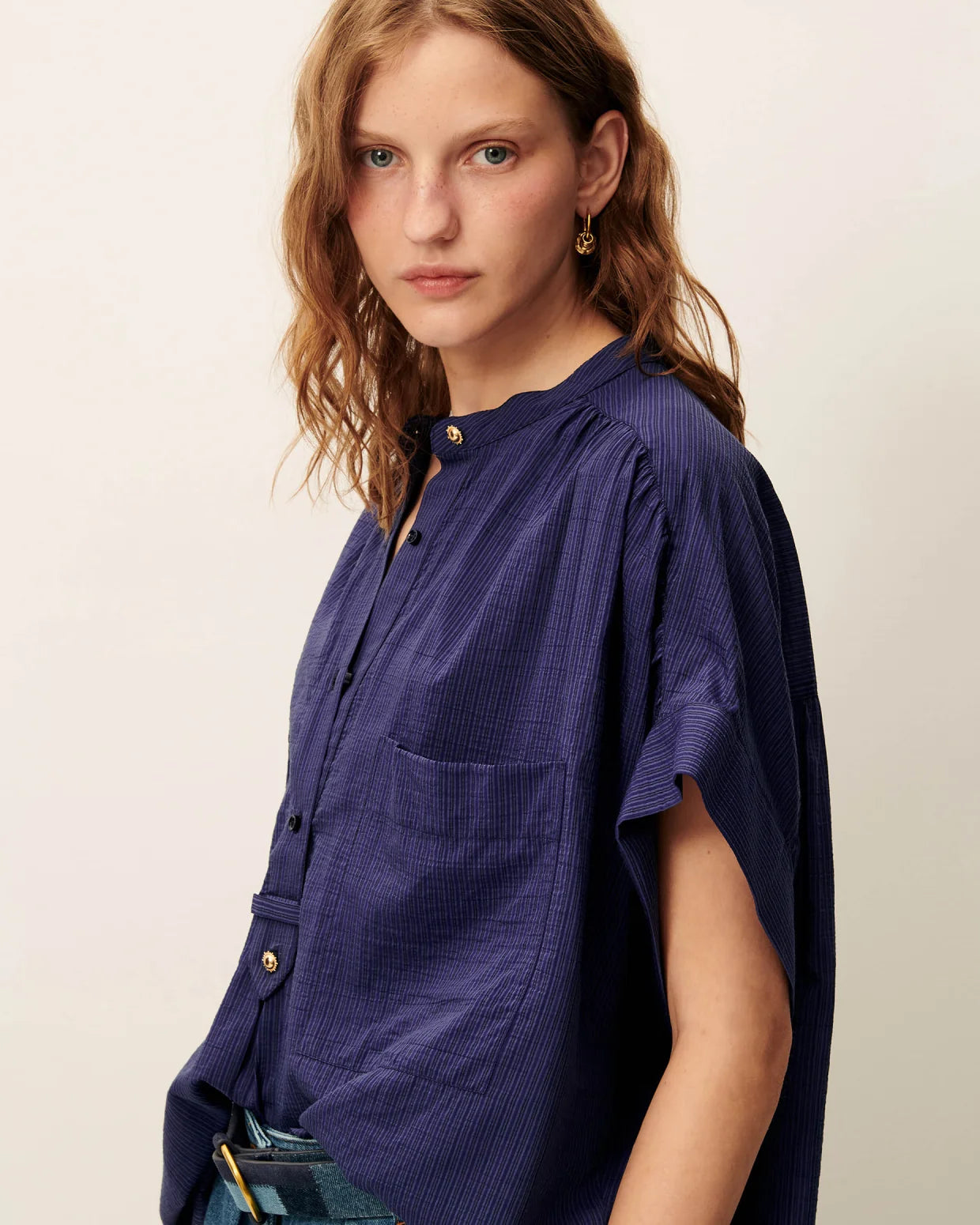 SESSUN Shirt "Camille" bleu emilienne