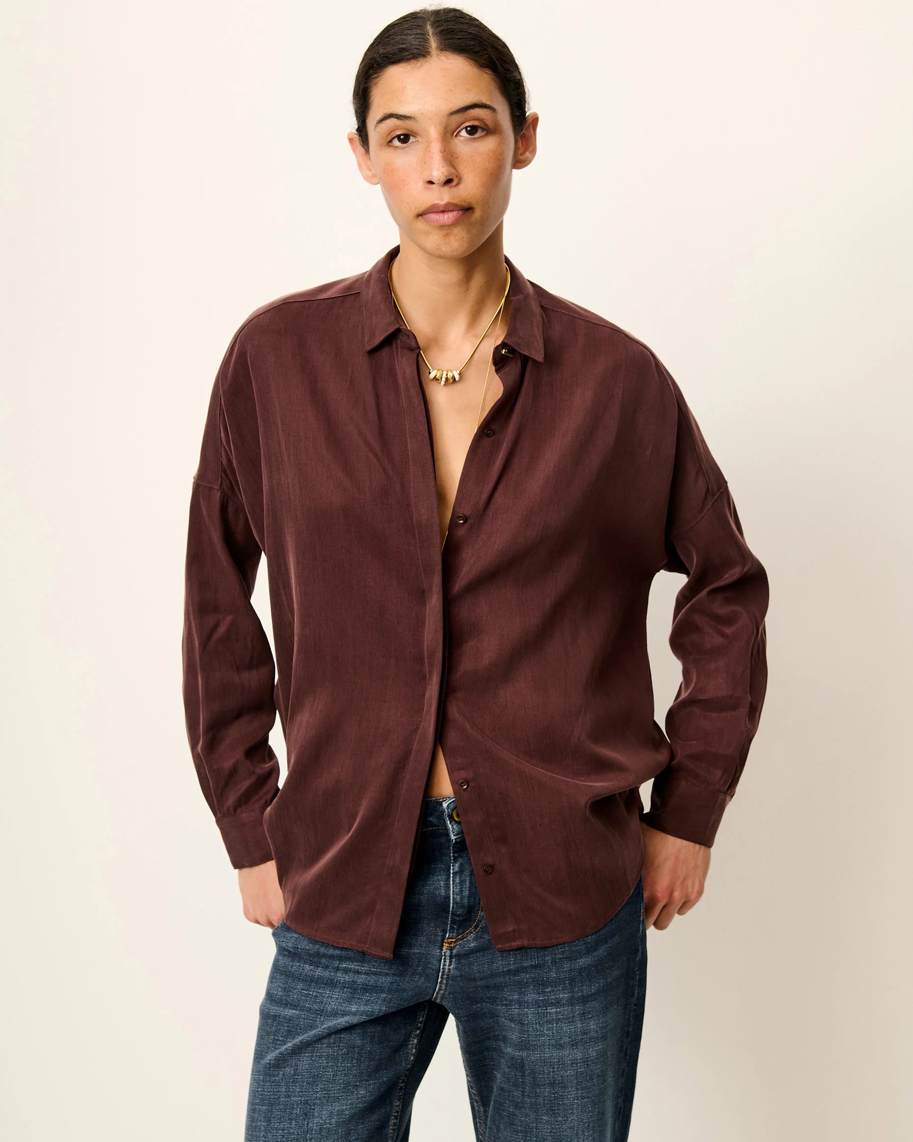 SESSUN Shirt "Lady D" moka