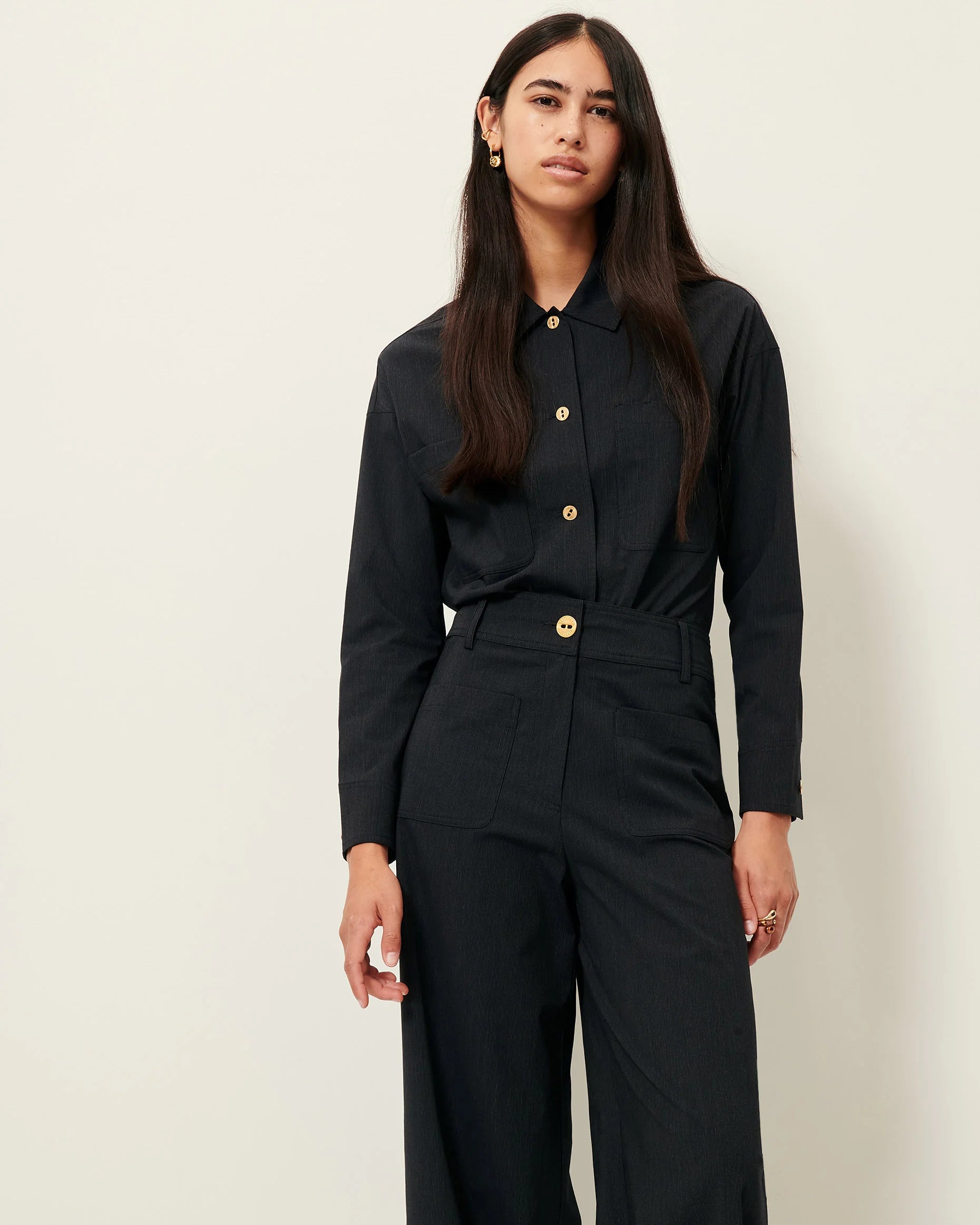 SESSUN Pants "Manhatti" carbonella
