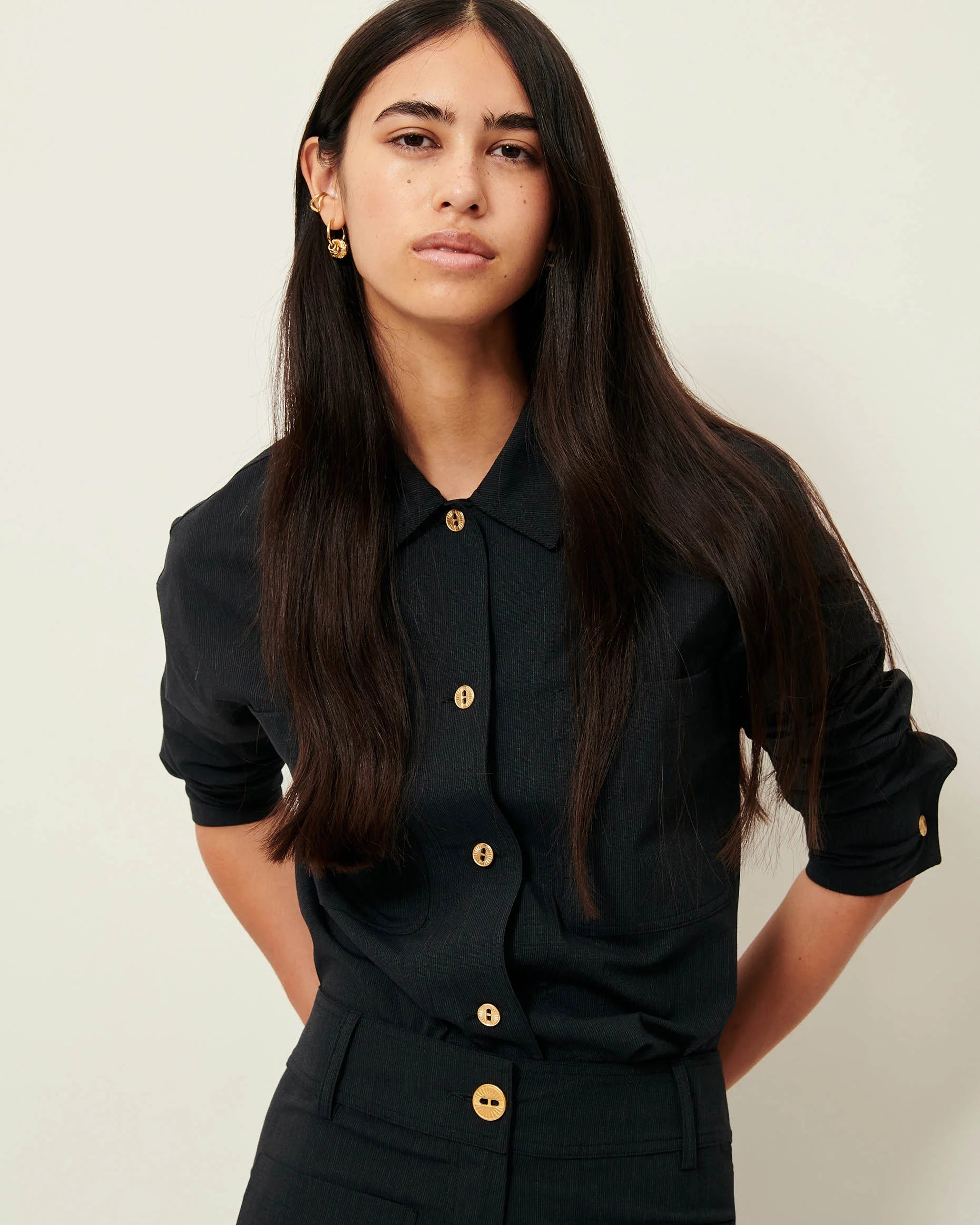 SESSUN Shirt "Notteri" carbonella