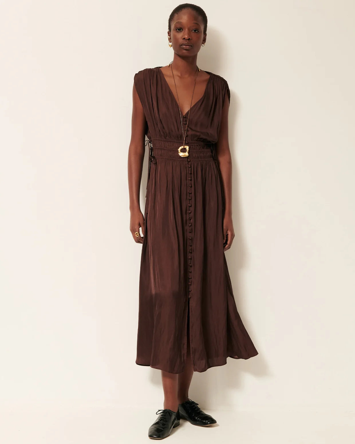 SESSUN Dress "Prezianni" moka