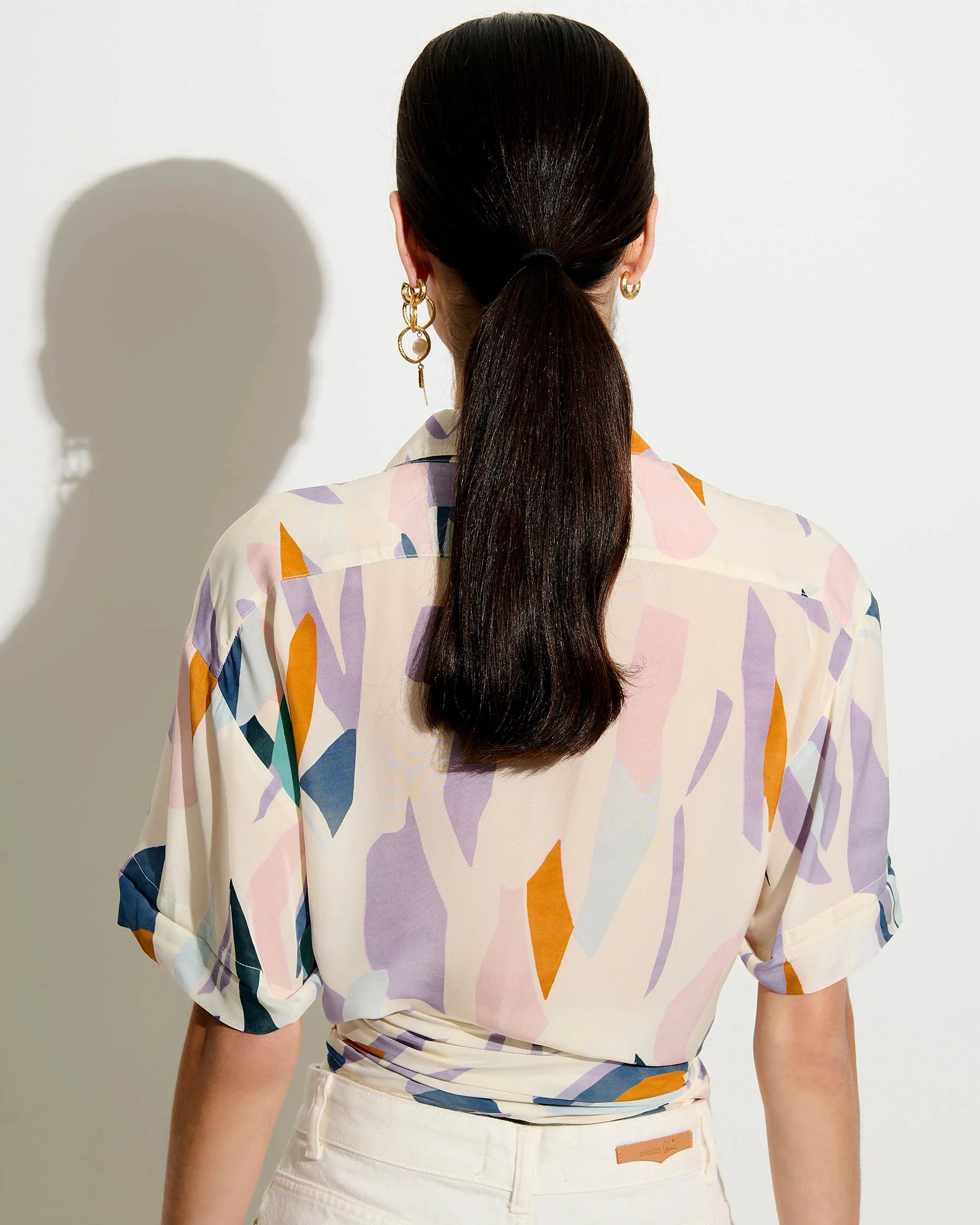 SESSUN Blouse "Procida" whi paper libre