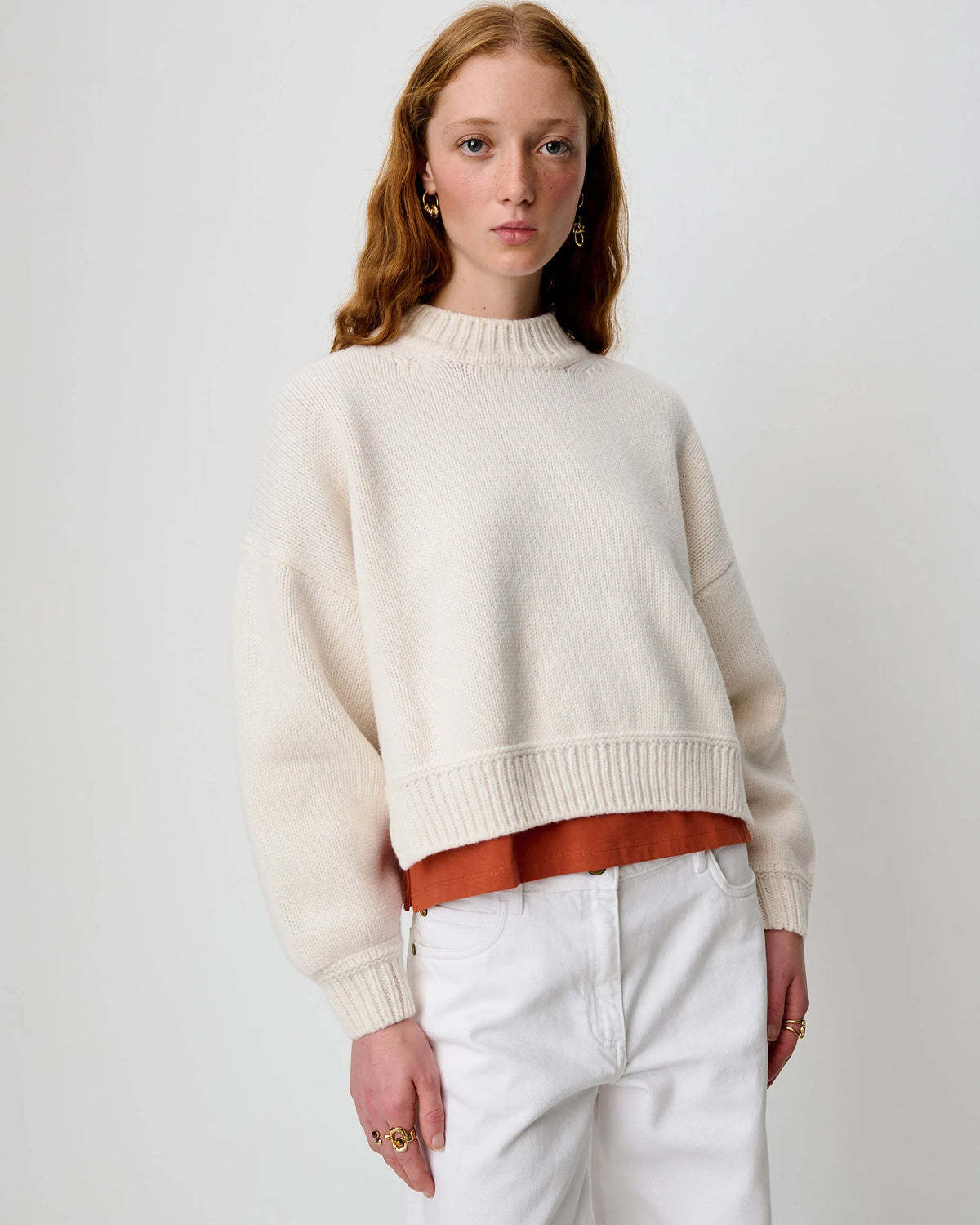 SESSUN Pullover "Spero" fleur de sel