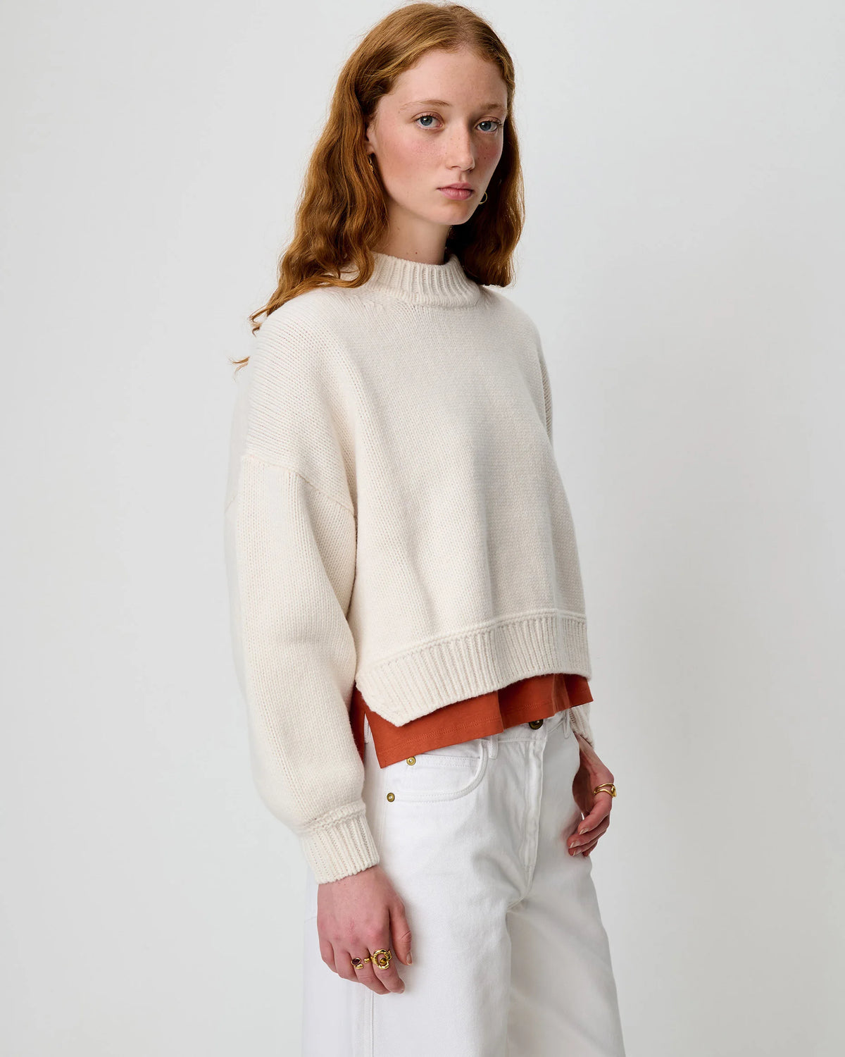 SESSUN Pullover "Spero" fleur de sel