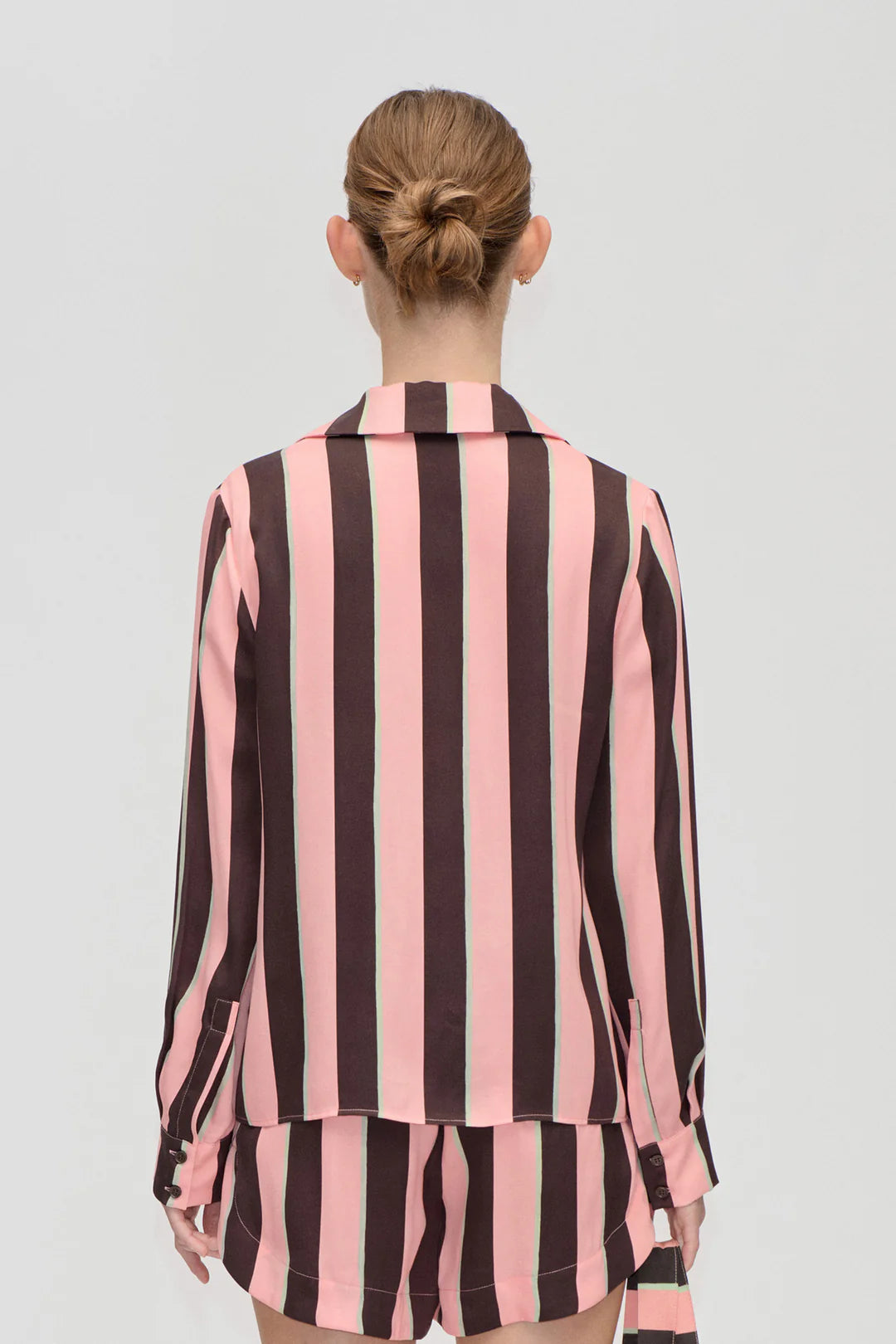STINE GOYA Shirt "Rosewood Mint Stripes"