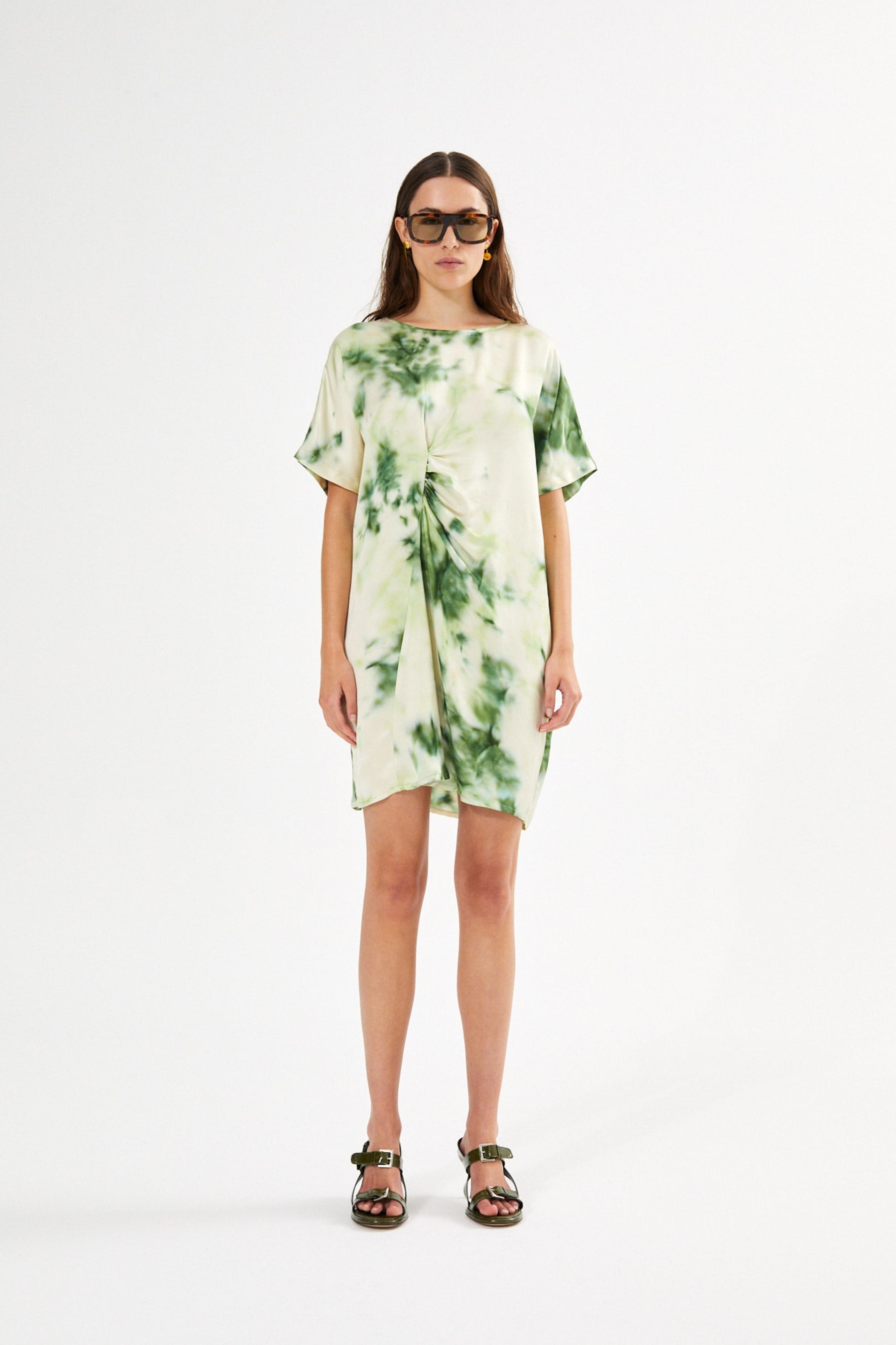 Rabens Saloner Dress Inaz Fusion green combo Rabens Saloner Dress Inaz Fusion green combo
