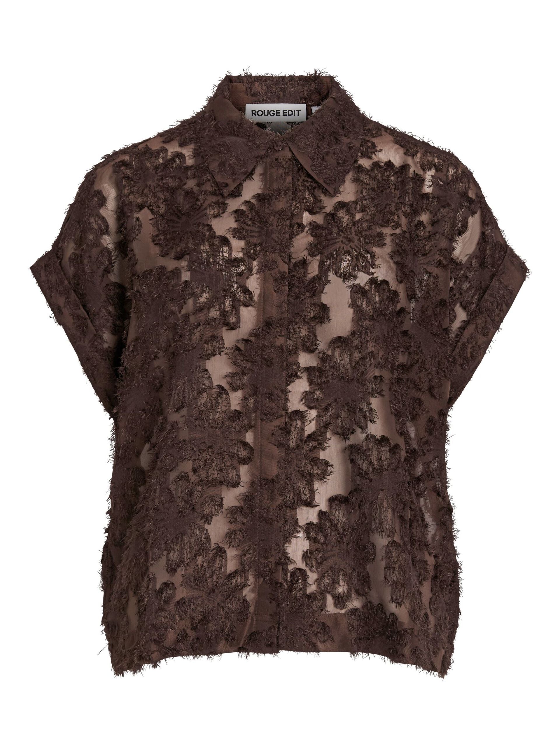 ROUGE EDIT Shirt "Ania" seal brown