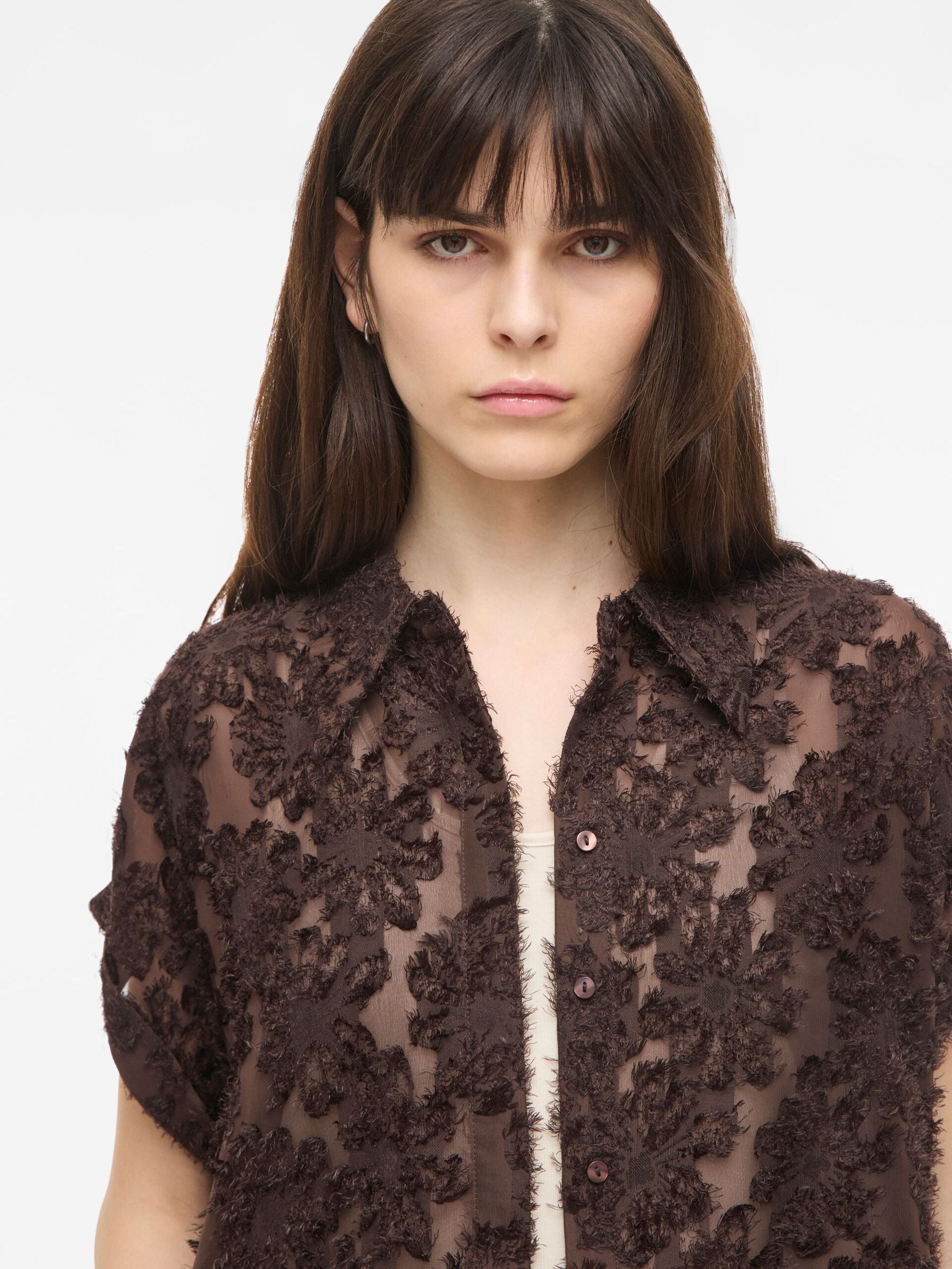 ROUGE EDIT Shirt "Ania" seal brown