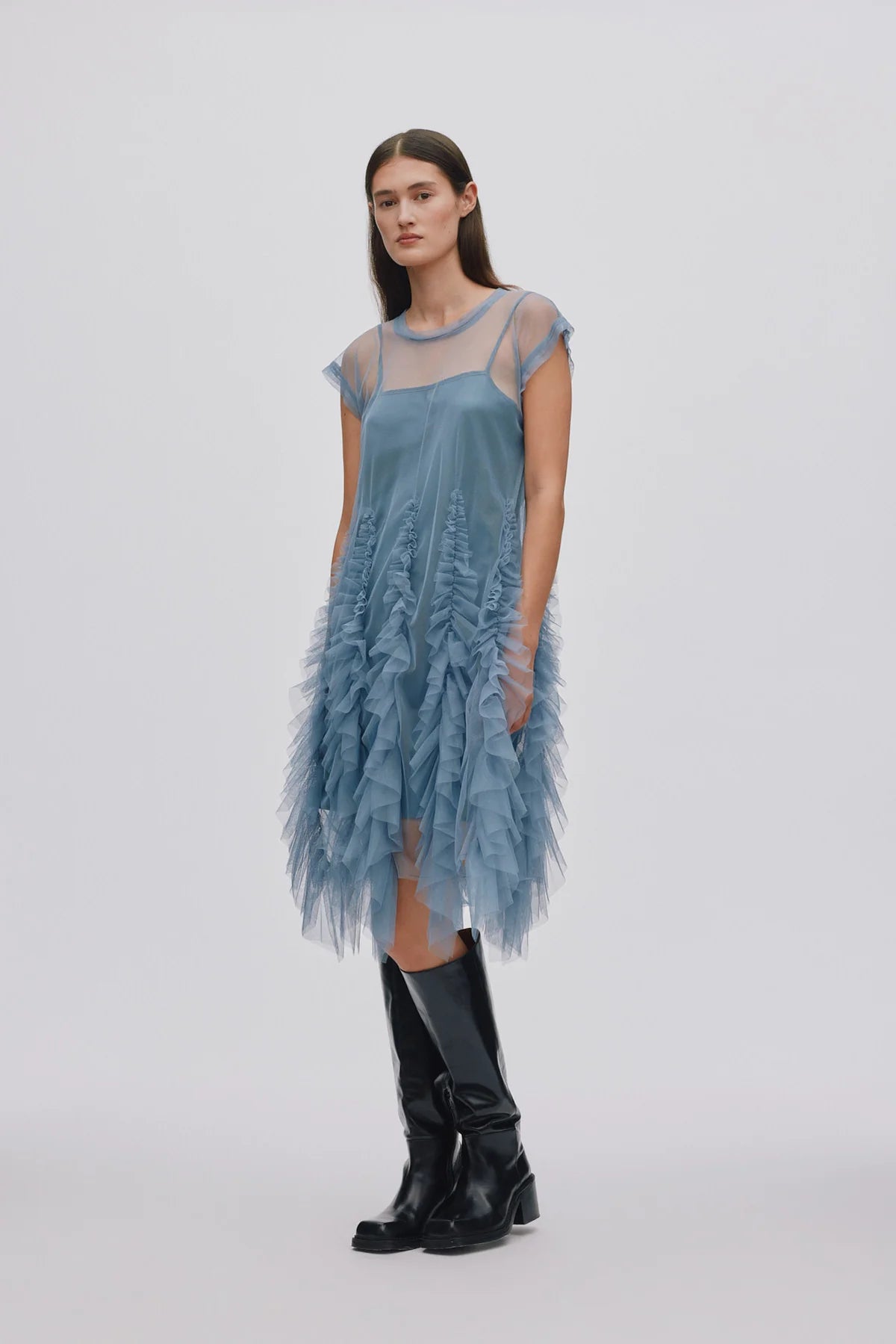 RABENS SALONER Dress "Ghita" dusty blue