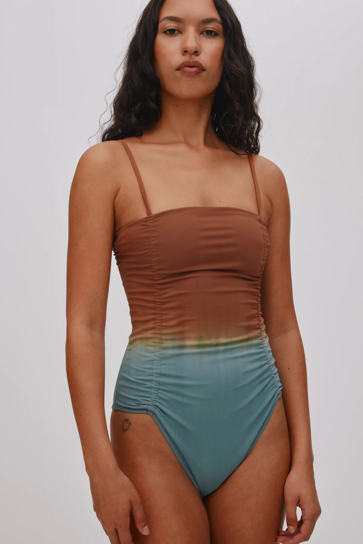 RABENS SALONER Swimsuit "Sali" cognac grey