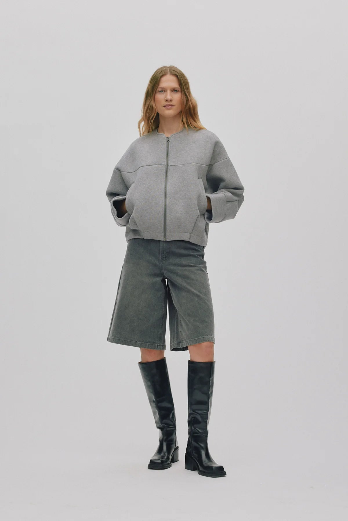 RABENS SALONER Jacket "Glod" grey melange