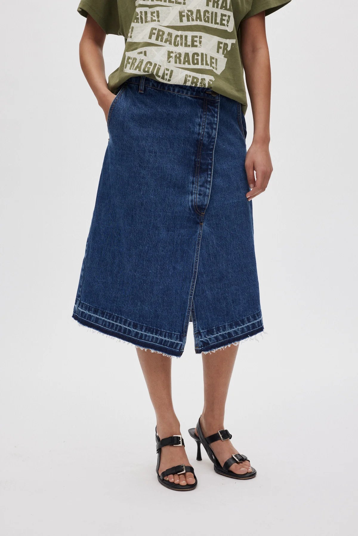 RABENS SALONER Skirt "Nicka" dark indigo