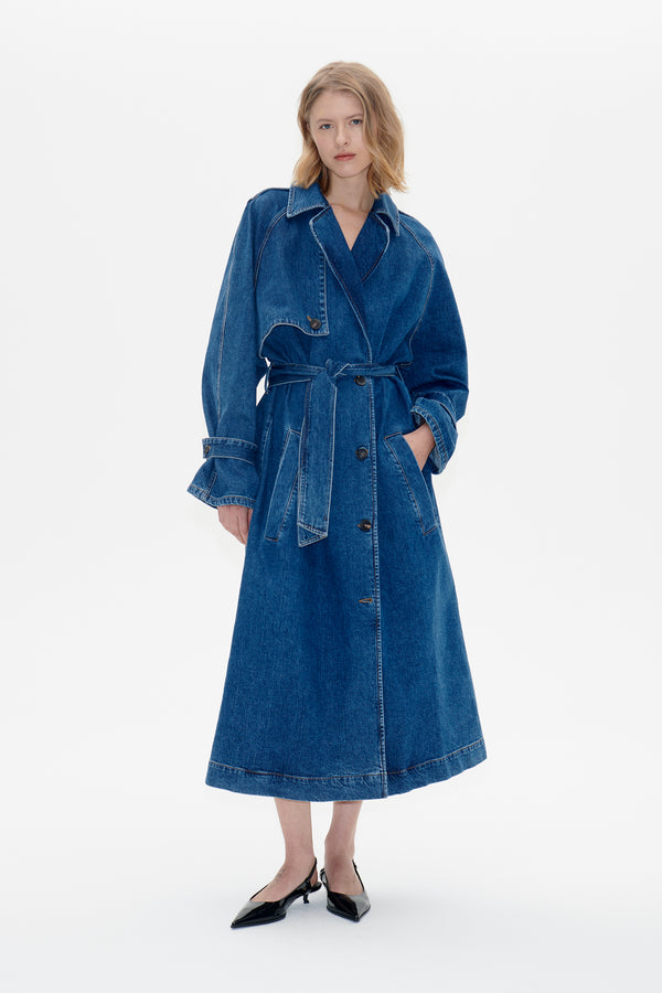 Baum & Pferdgarten Coat Delilah blue denim