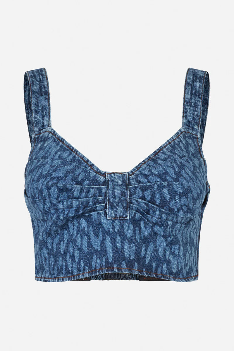 Baum & Pferdgarten Top "Mekira" leopard blue