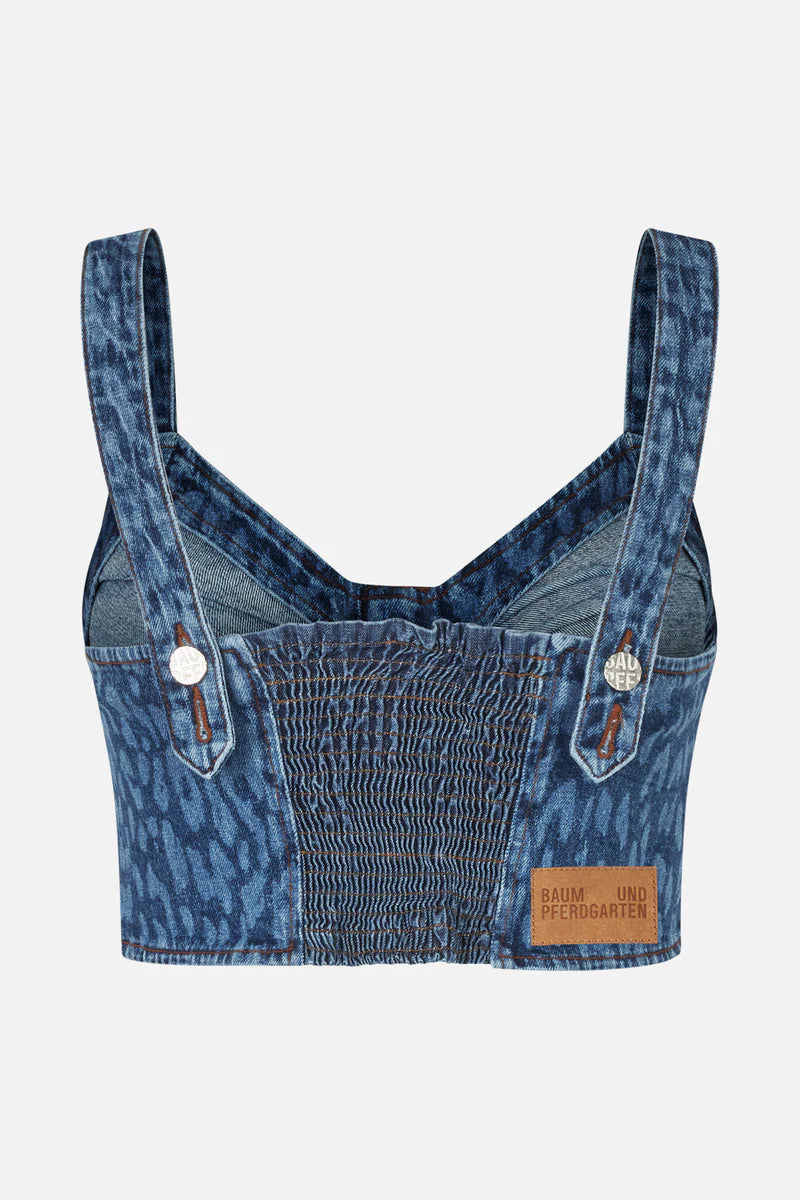 Baum & Pferdgarten Top "Mekira" leopard blue