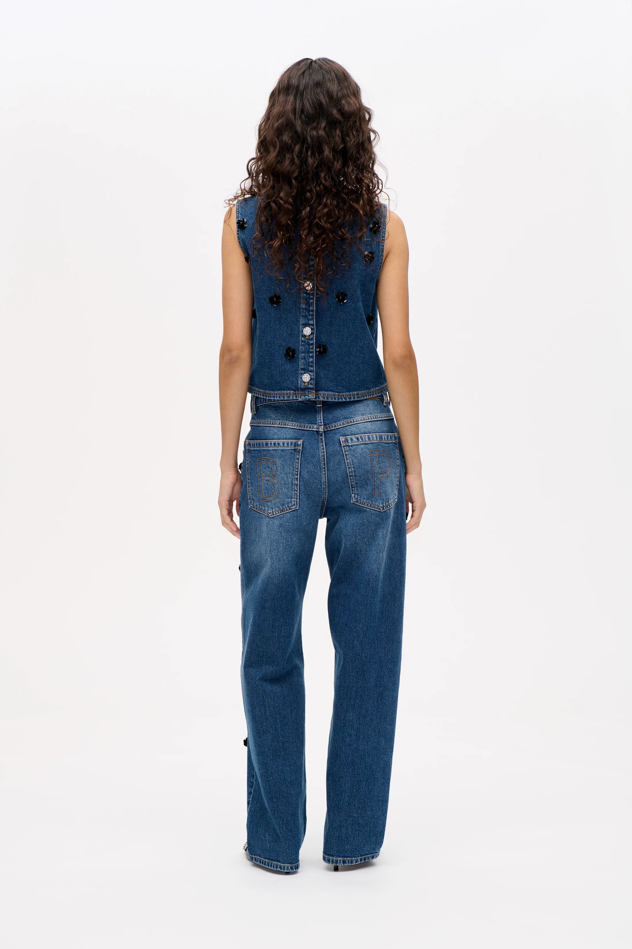 BAUM & PFERDGARTEN Jeans "Narane" denim sequince flower