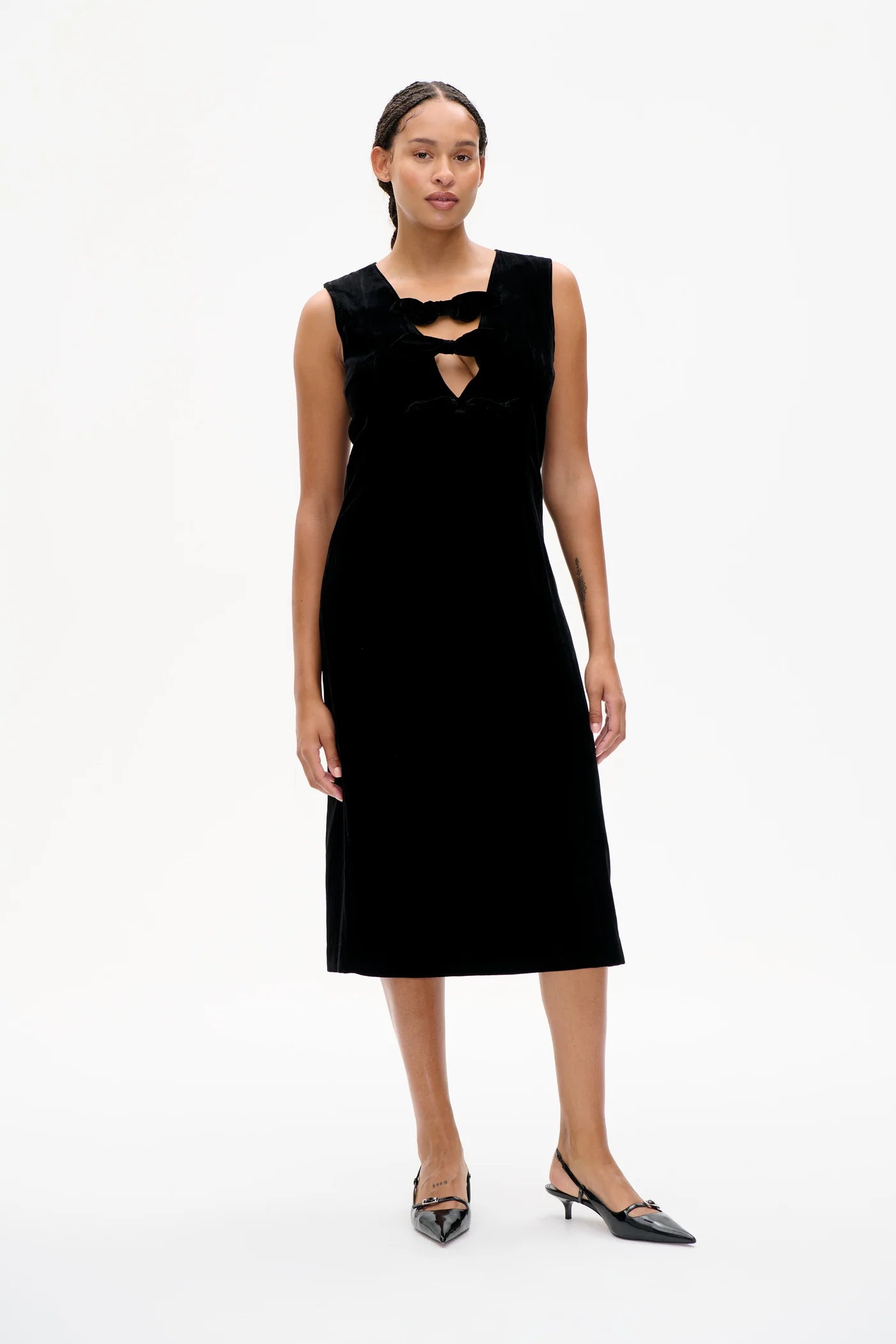 BAUM & PFERDGARTEN Dress "Ajka" black velvet