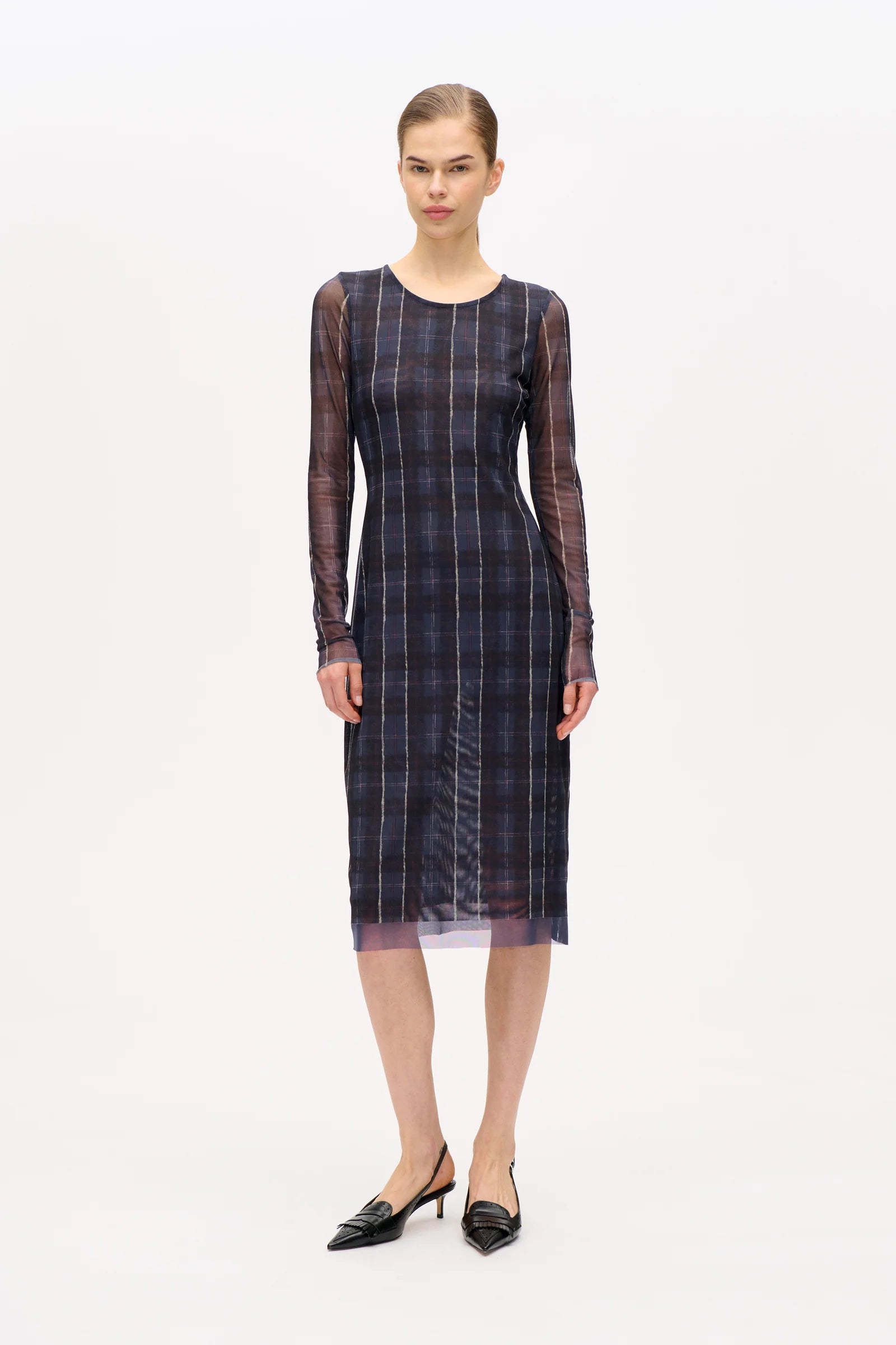 BAUM & PFERDGARTEN Dress "Jolandi" navy check