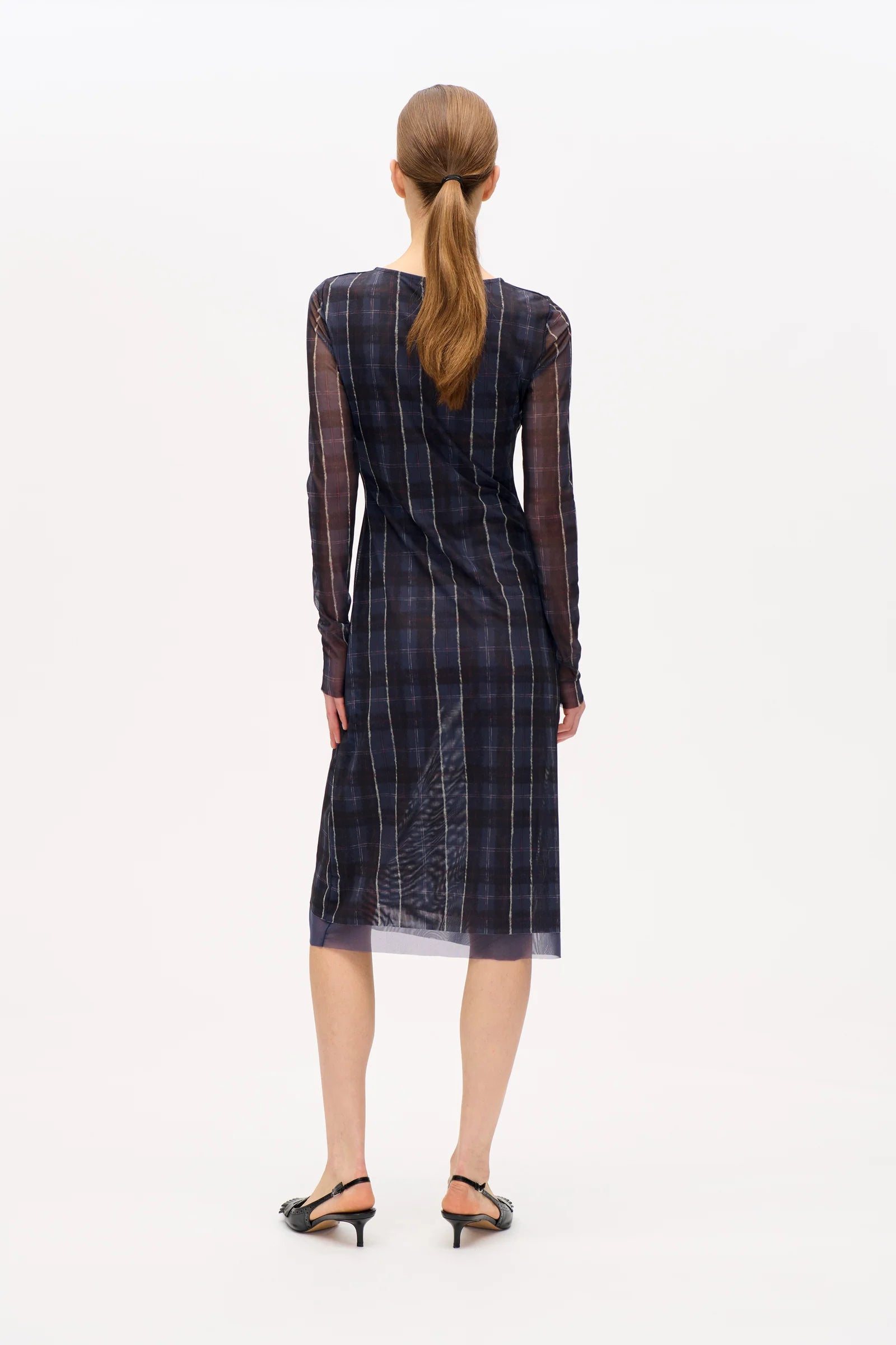 BAUM & PFERDGARTEN Dress "Jolandi" navy check