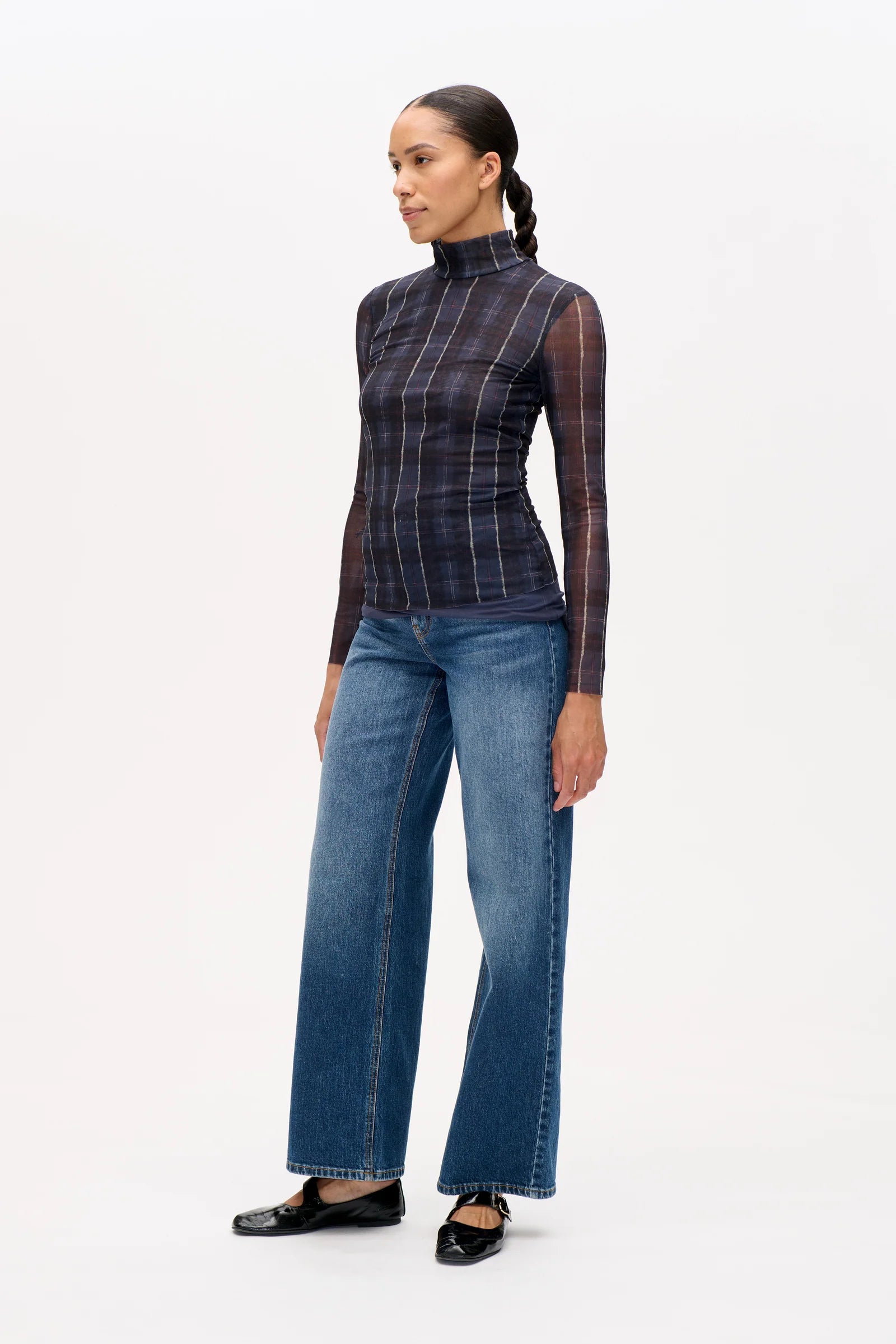 BAUM & PFERDGARTEN Top "Jodi" navy check
