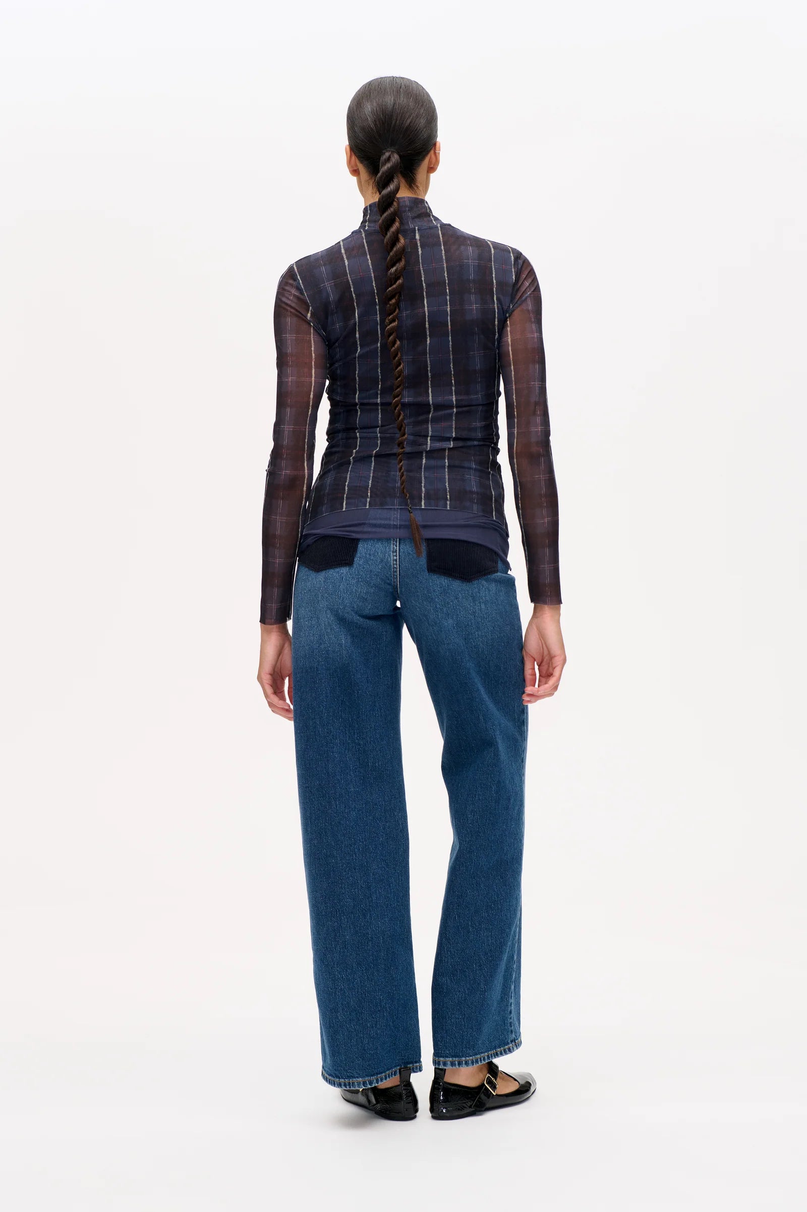 BAUM & PFERDGARTEN Top "Jodi" navy check