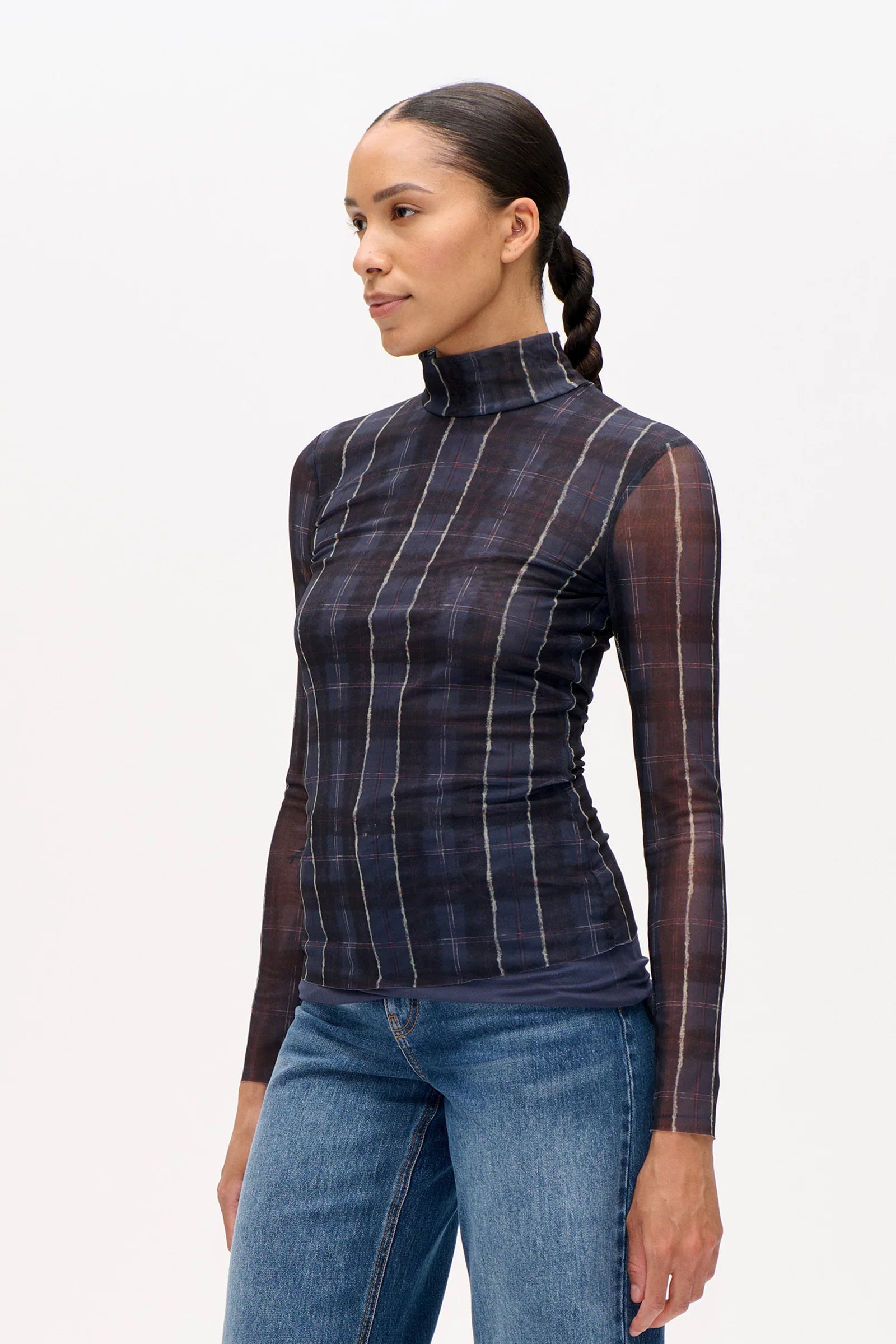 BAUM & PFERDGARTEN Top "Jodi" navy check