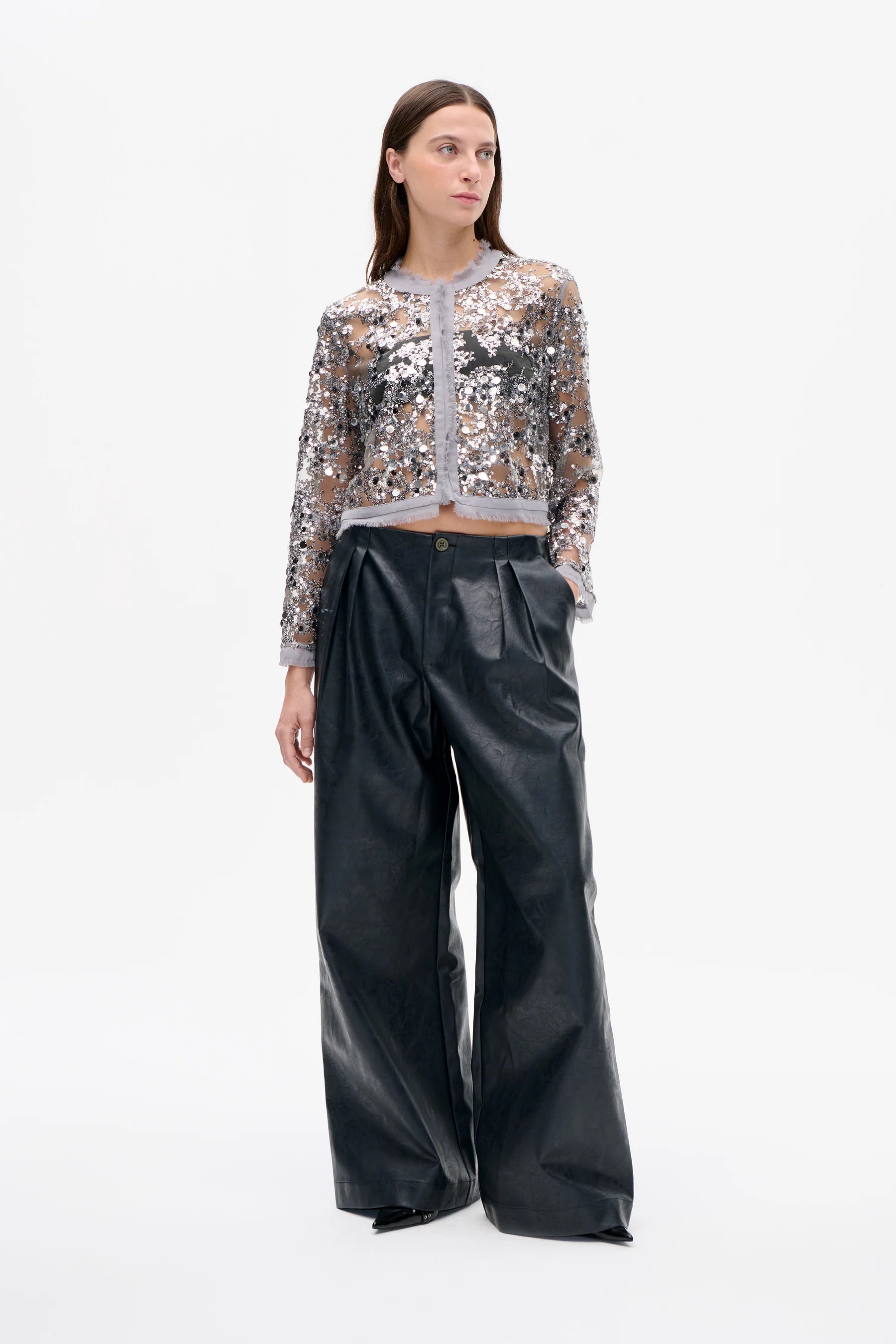 BAUM & PFERDGARTEN Jacket "Bethina" grey sequins