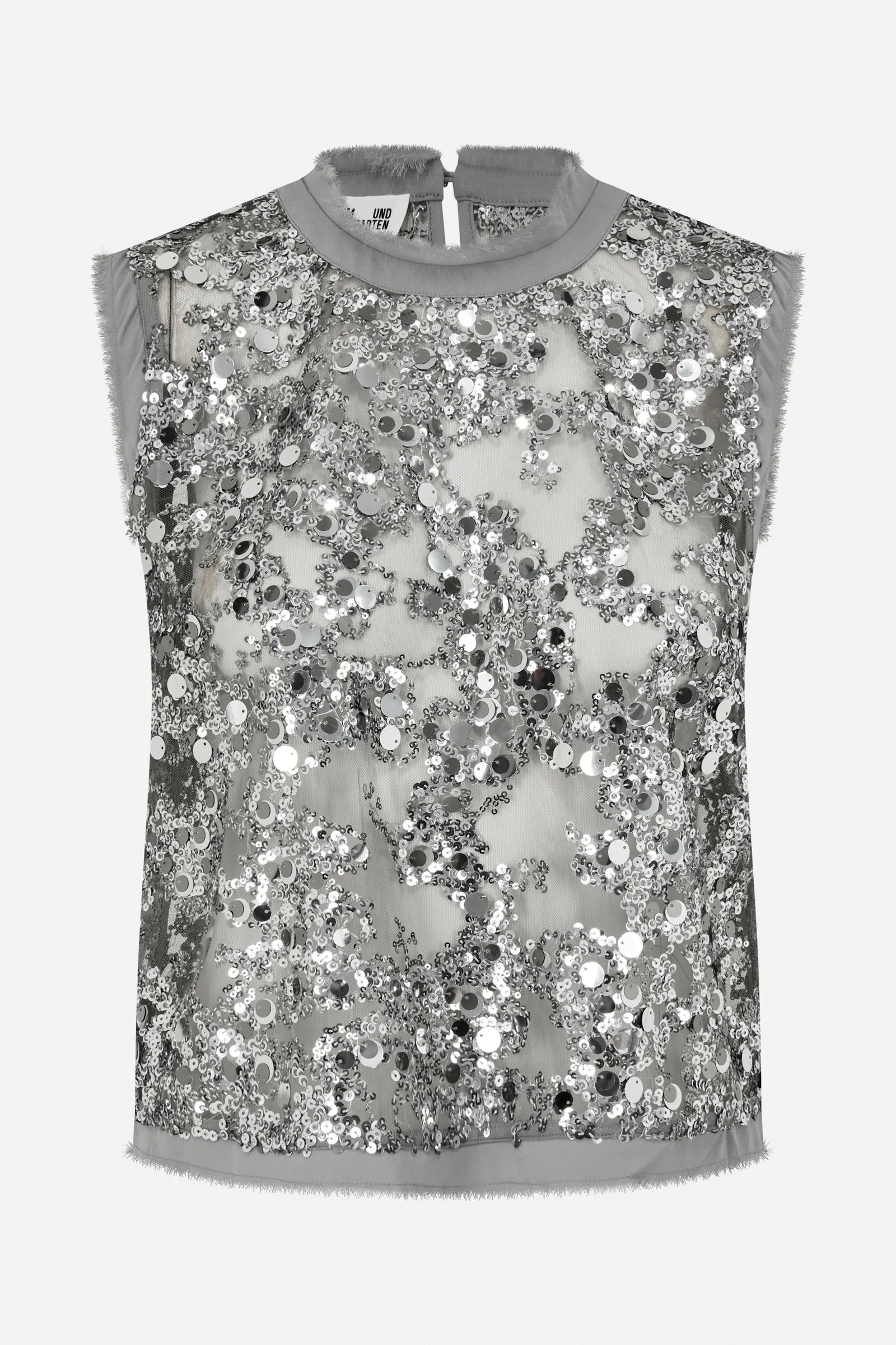 BAUM & PFERDGARTEN Top "Manira" grey sequins