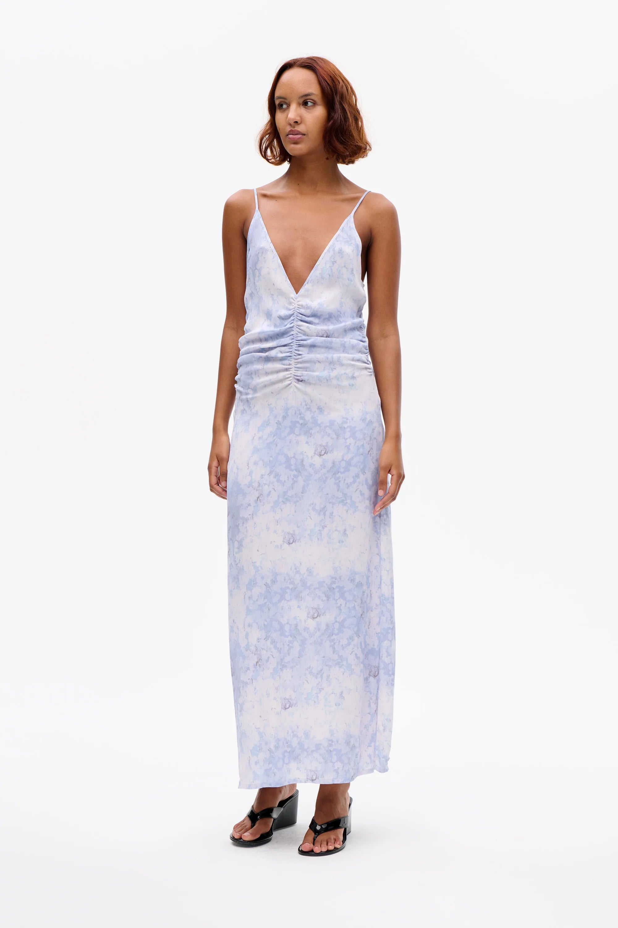 BAUM & PFERDGARTEN Dress "Atalia" distorted blue flower