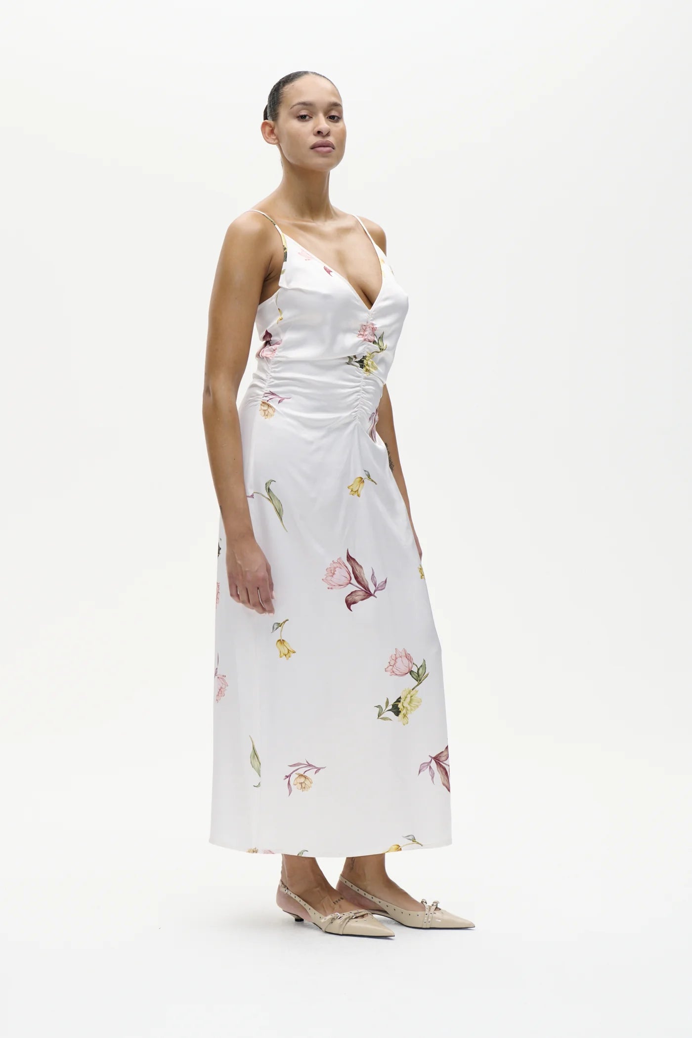 BAUM & PFERDGARTEN Dress "Atalia" coconut cream tulips
