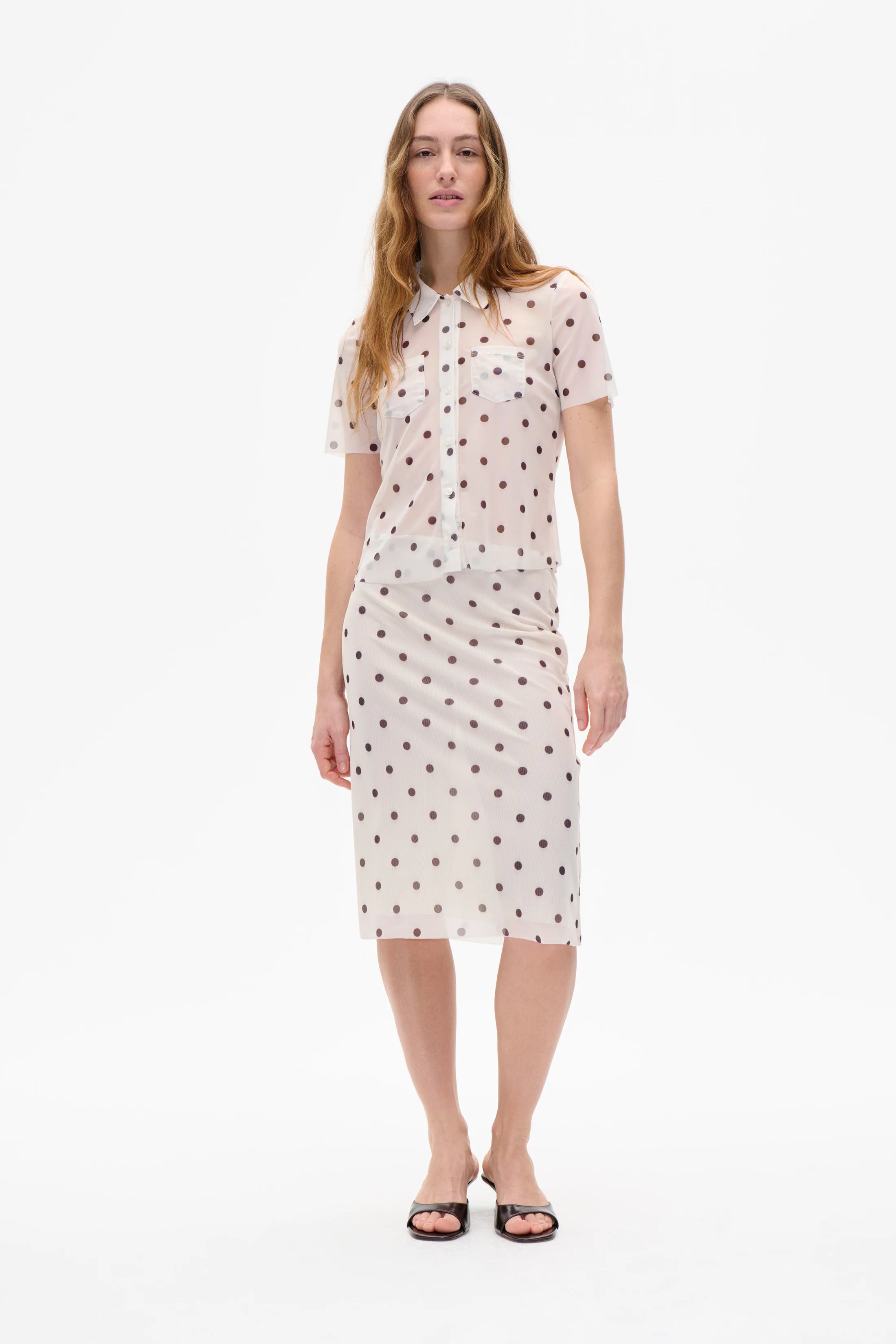 BAUM & PFERDGARTEN Skirt "Jessika" egret creme dot