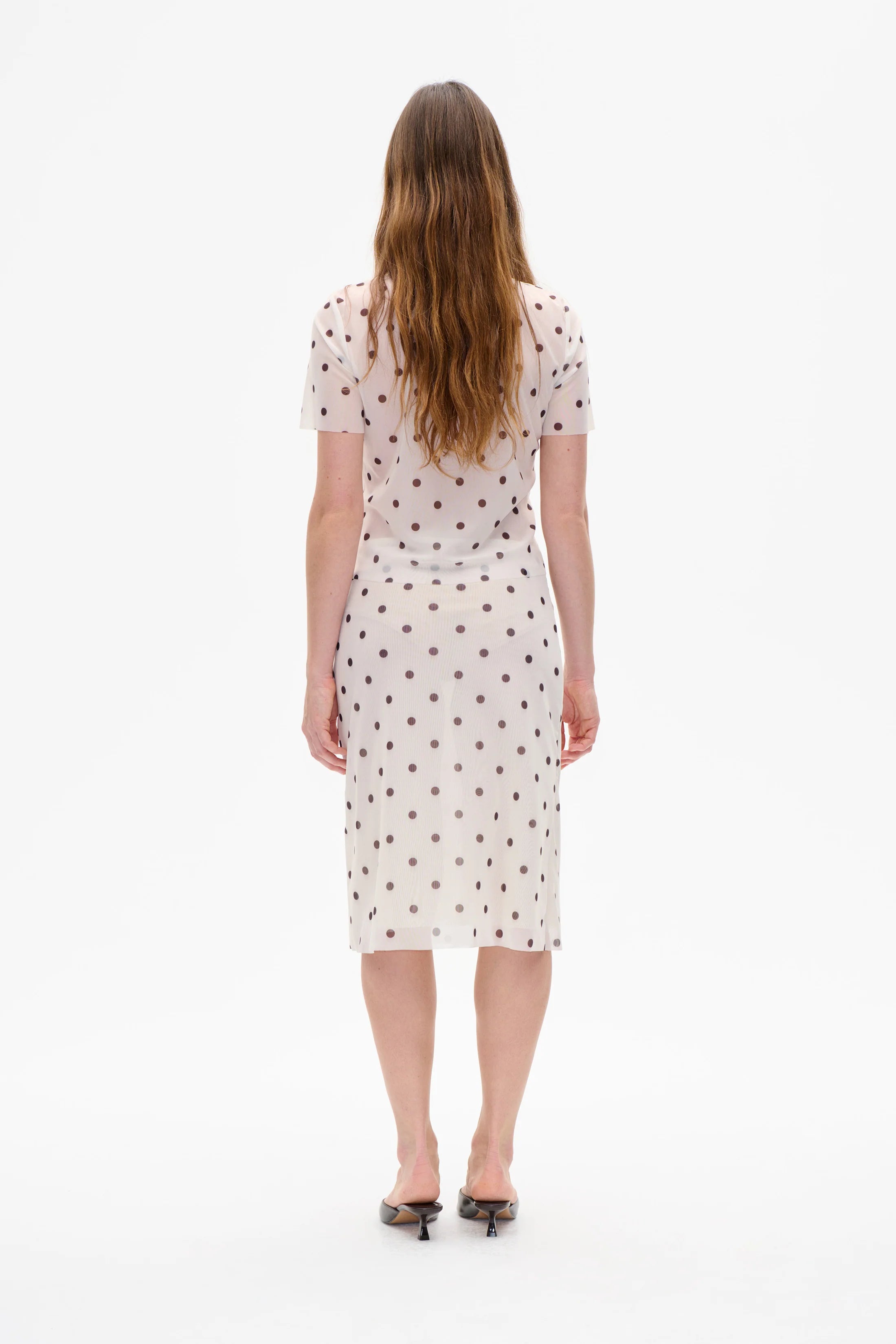 BAUM & PFERDGARTEN Skirt "Jessika" egret creme dot
