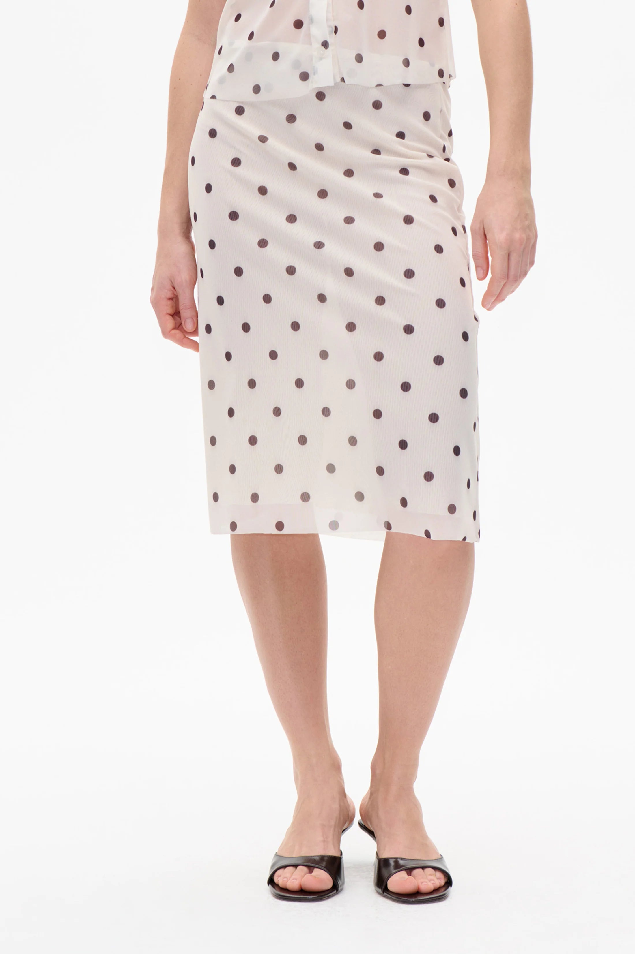 BAUM & PFERDGARTEN Skirt "Jessika" egret creme dot