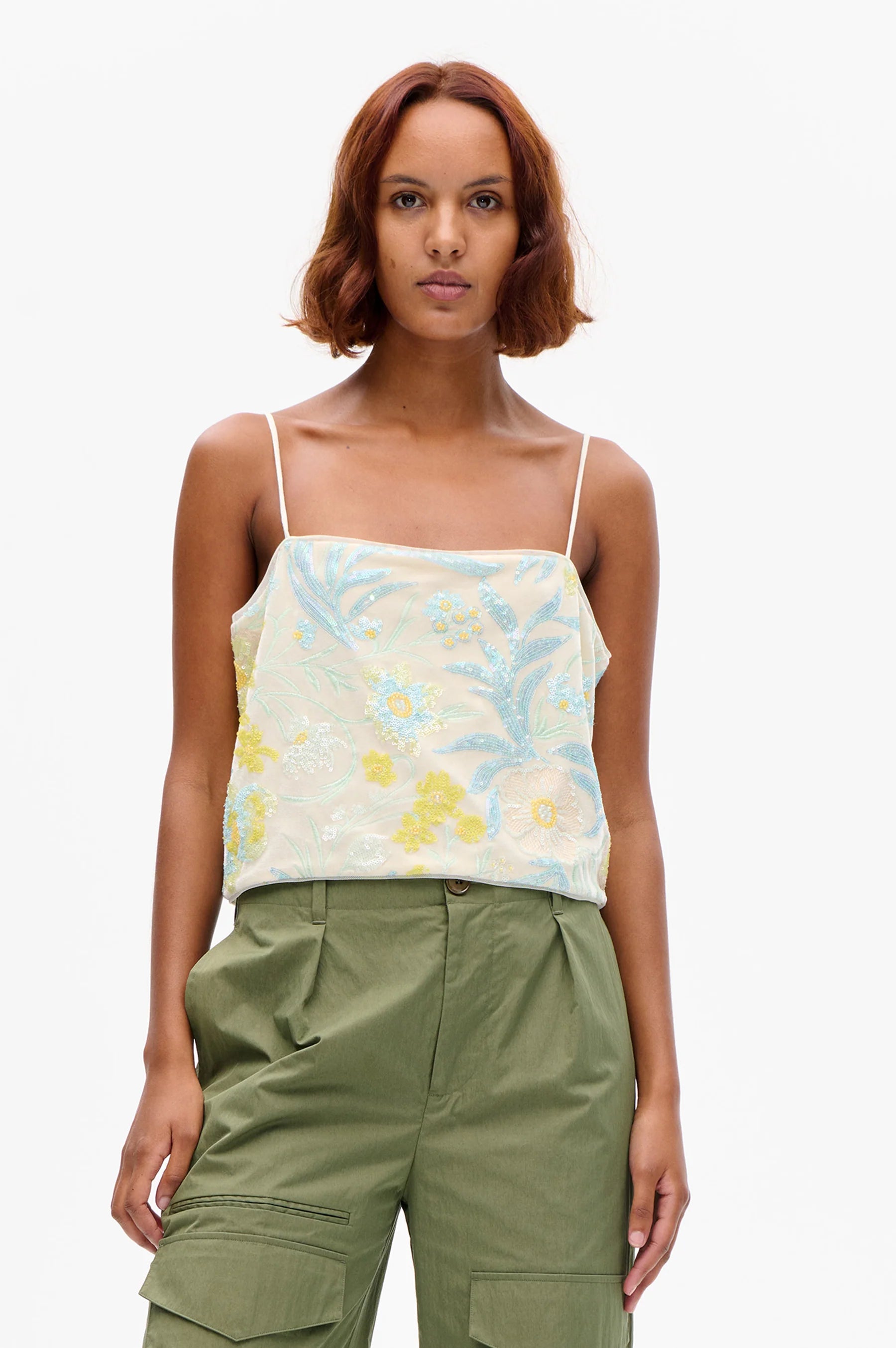 BAUM & PFERDGARTEN Top "Jovana" pastel sequins flower