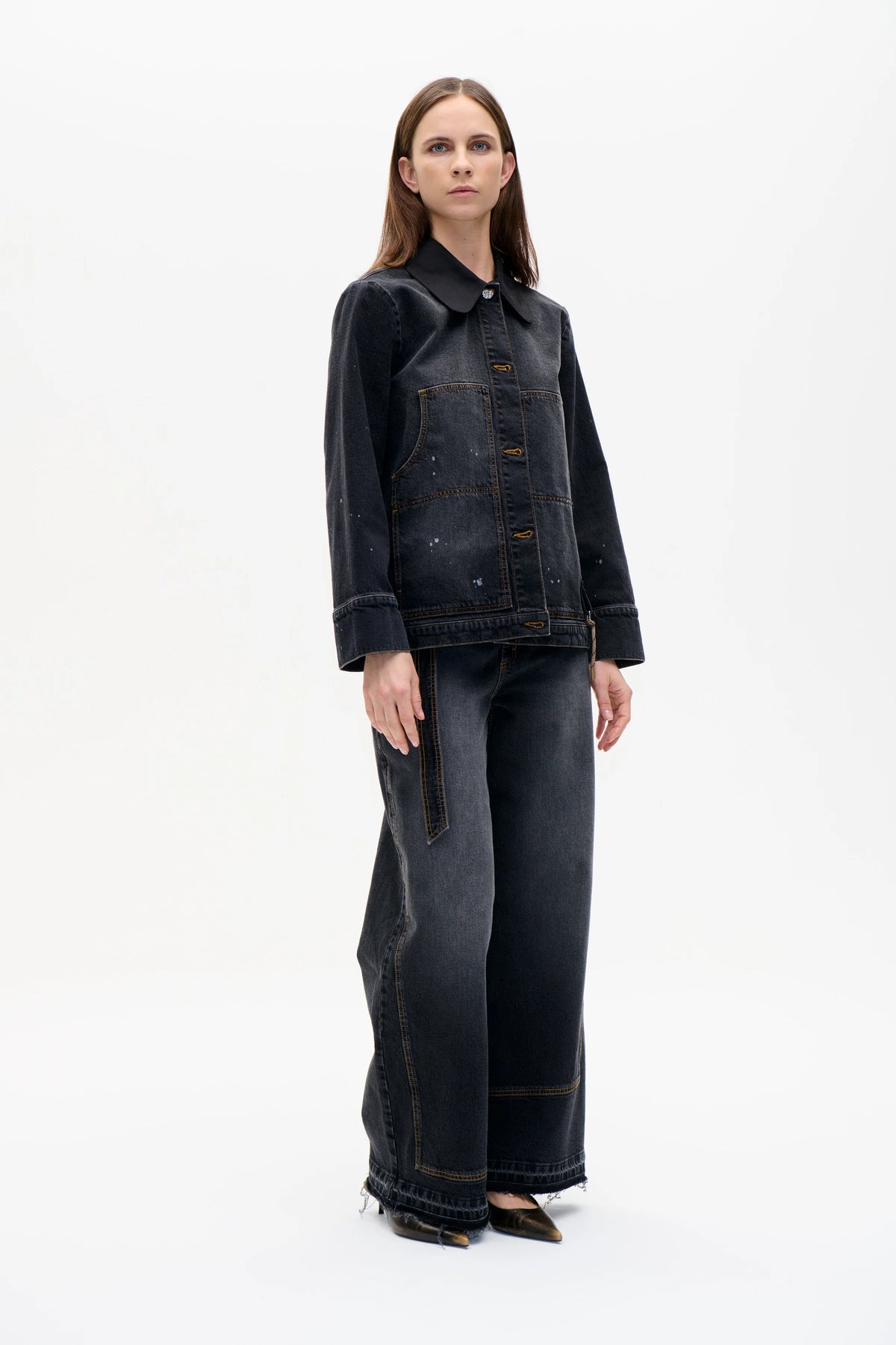 BAUM & PFERDGARTEN Jacket "Benilda" black washed denim