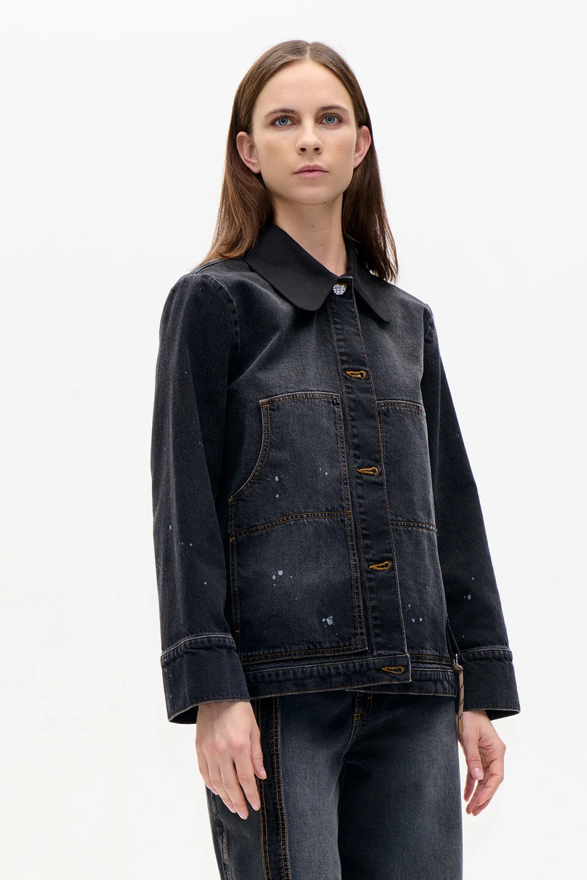 BAUM & PFERDGARTEN Jacket "Benilda" black washed denim