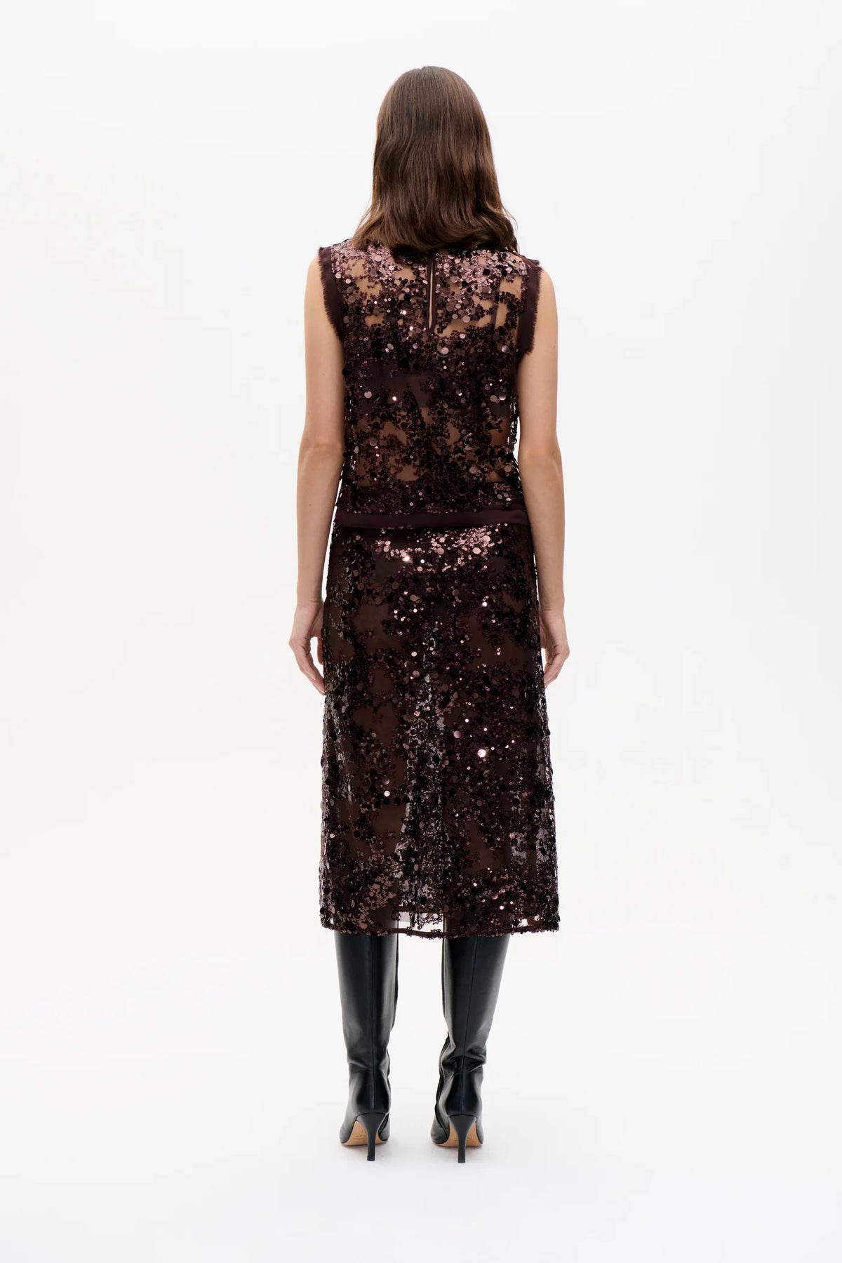 BAUM & PFERDGARTEN Top "Manire" coffee bean brown
