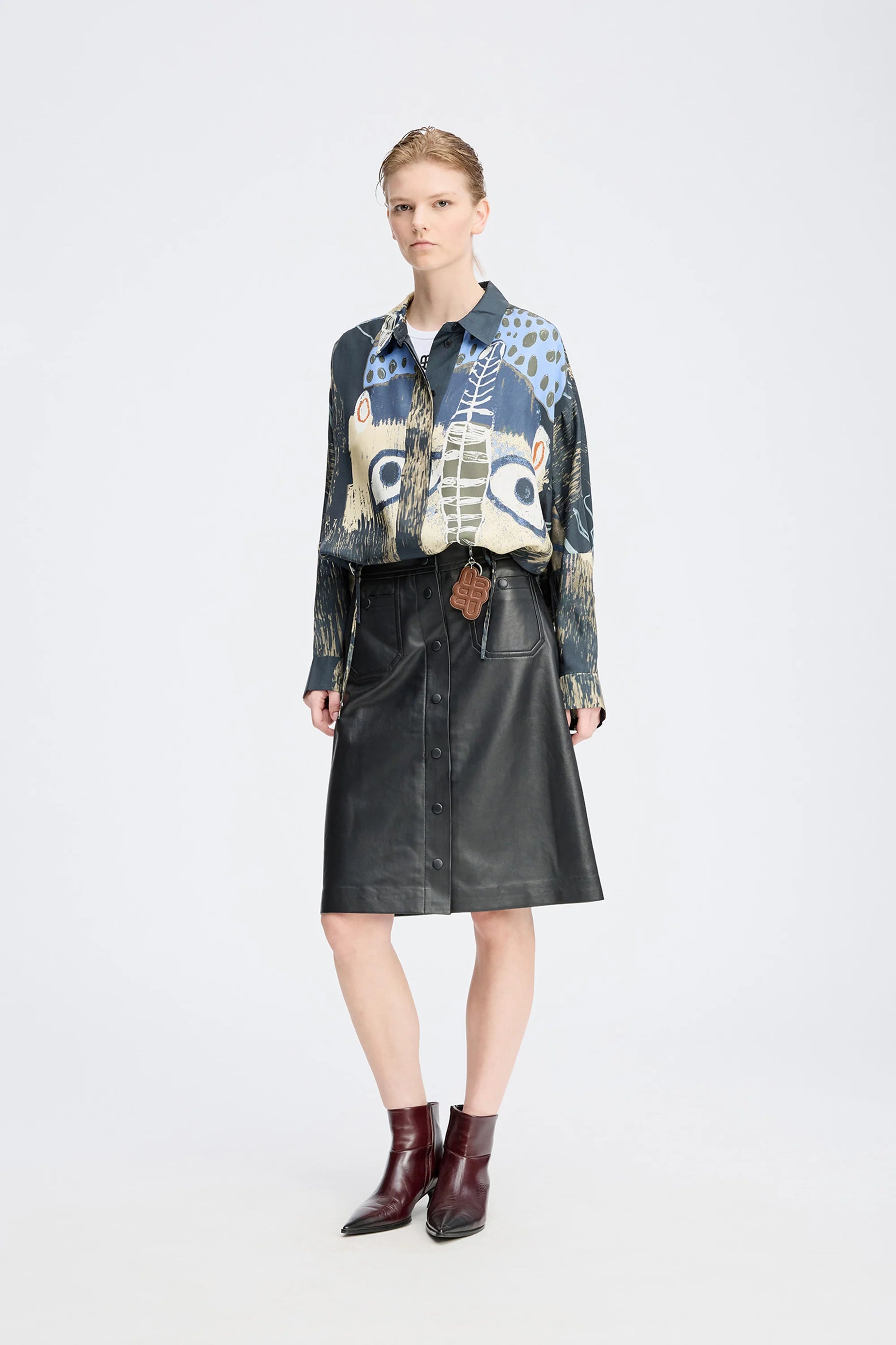 MUNTHE blouse "Loasta" black print