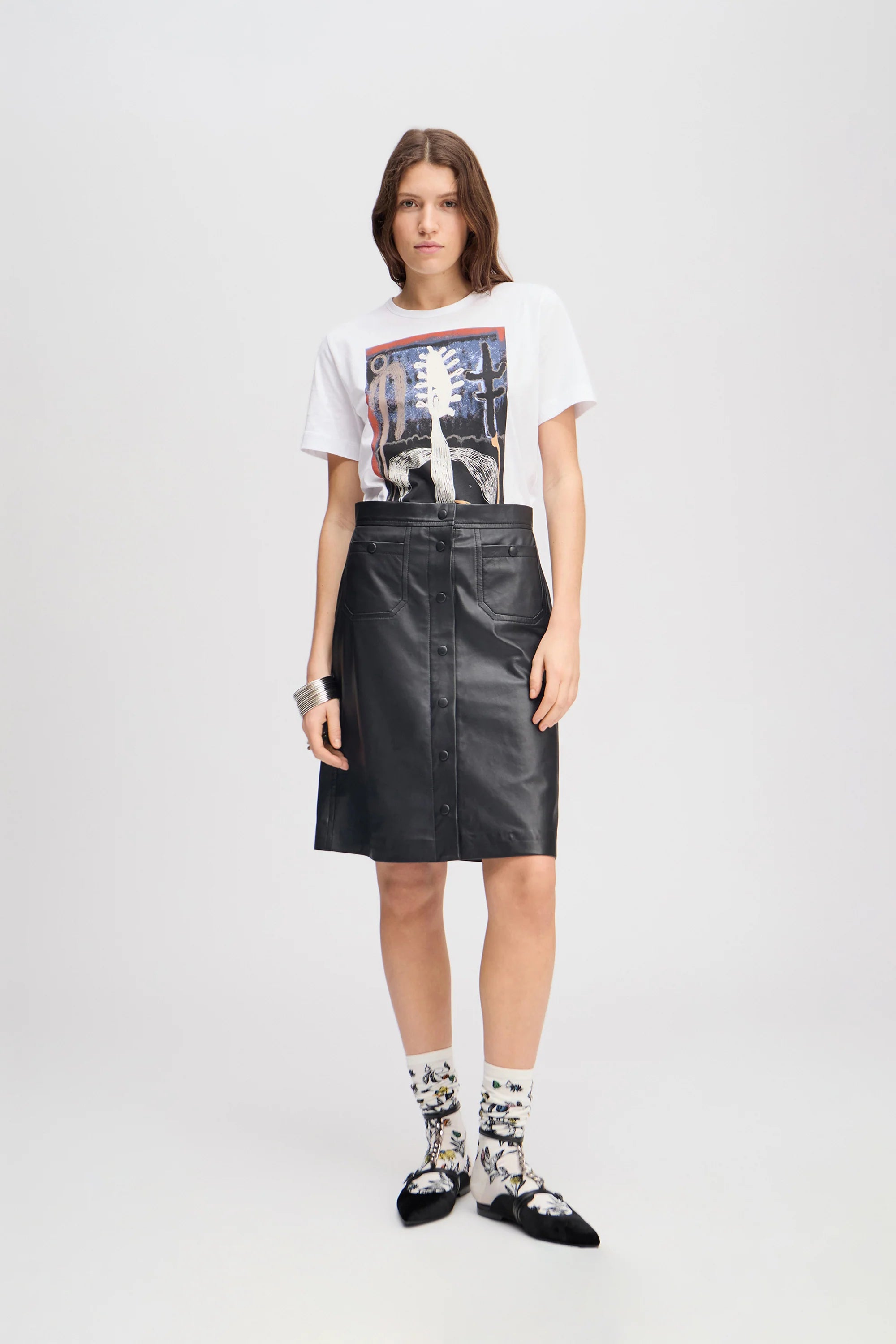 MUNTHE T-Shirt "Lack" white