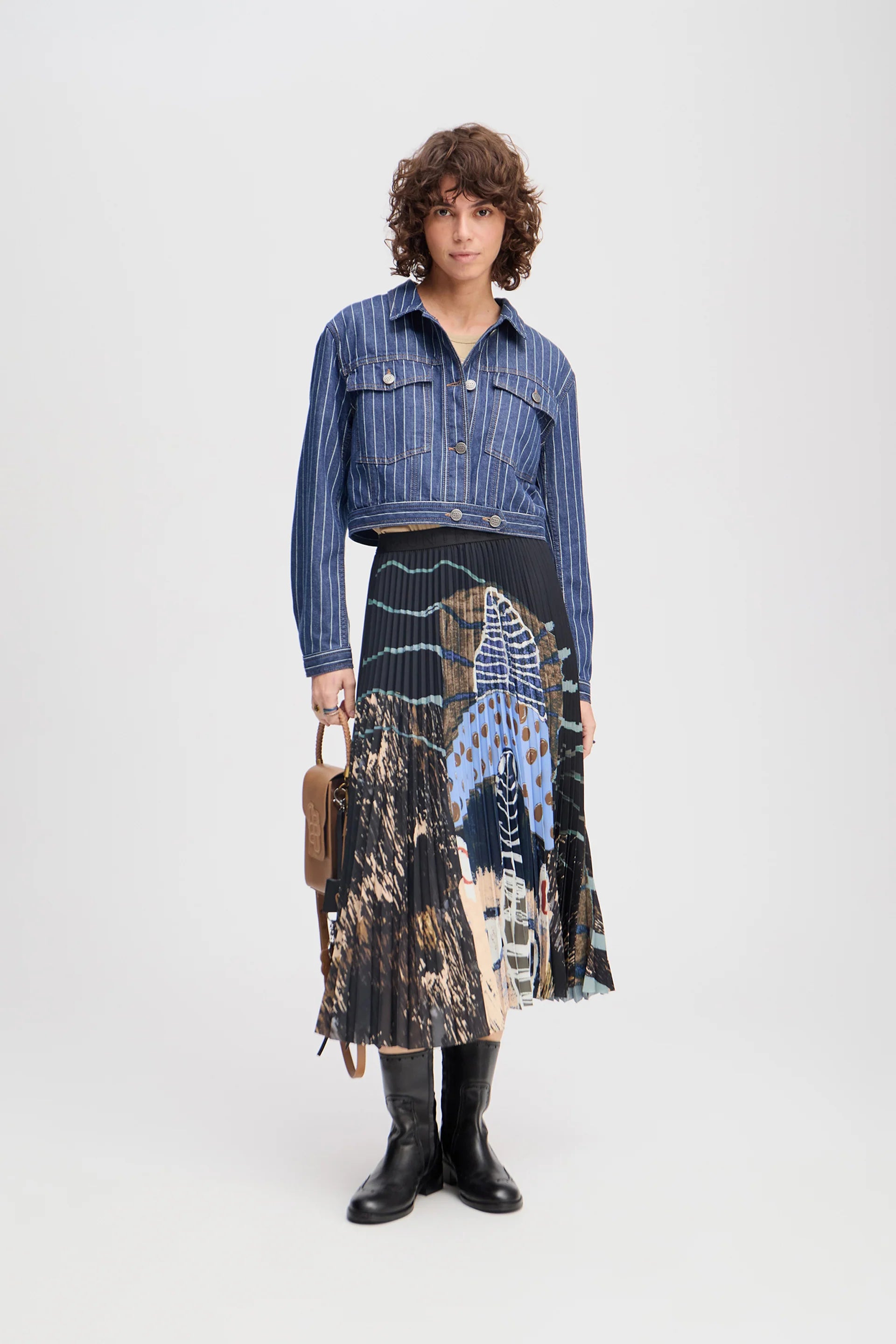MUNTHE Skirt "Charming" black print