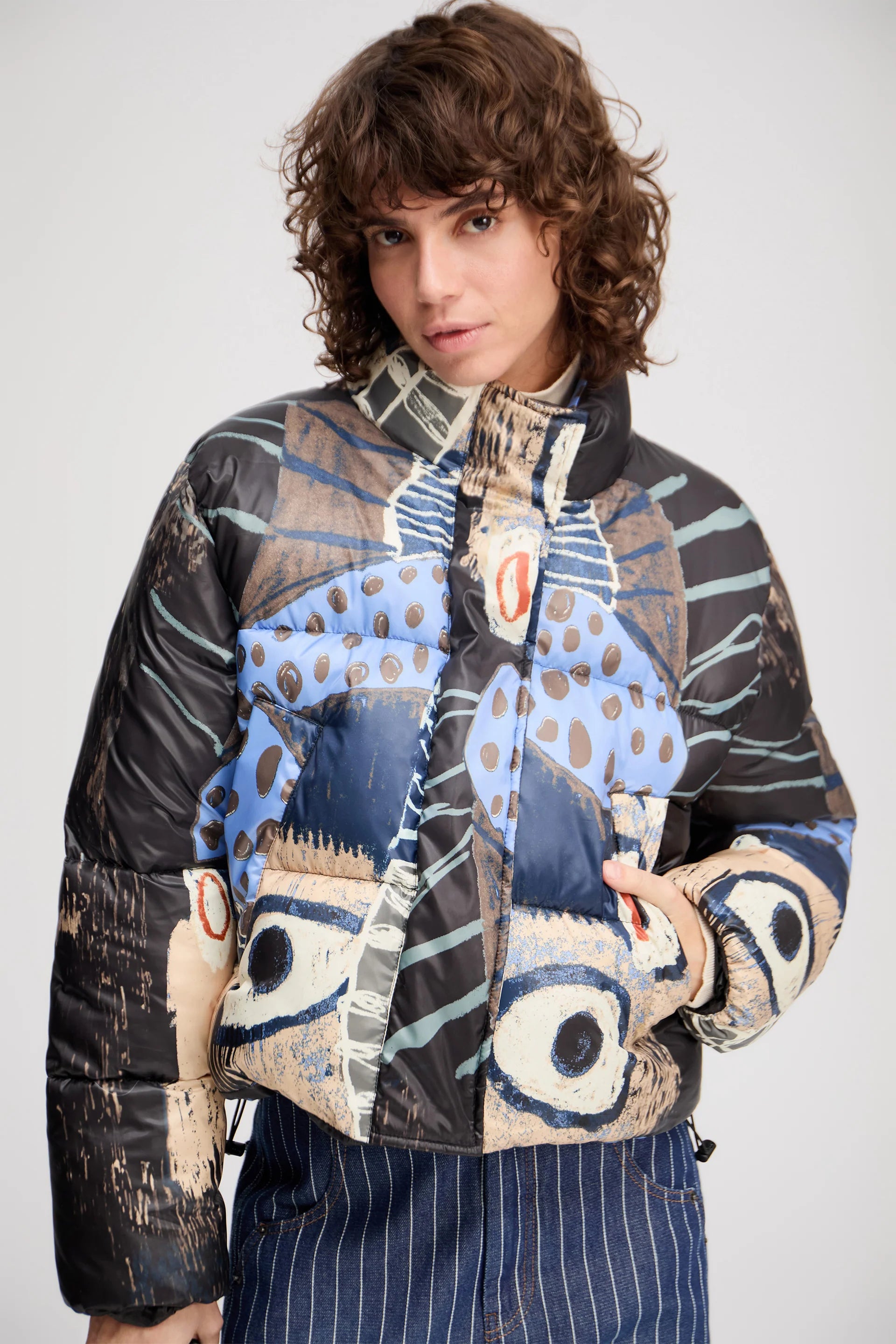 MUNTHE Jacket "Juba" black print