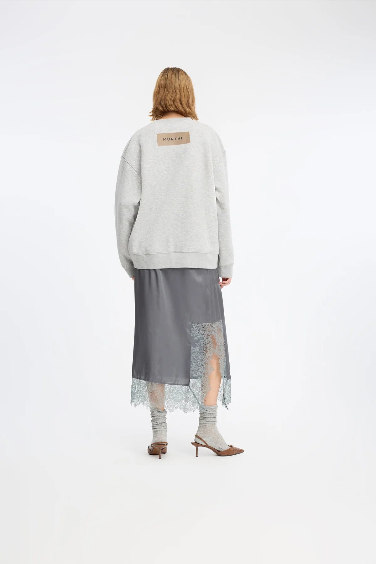 MUNTHE Sweater "Roula" light grey